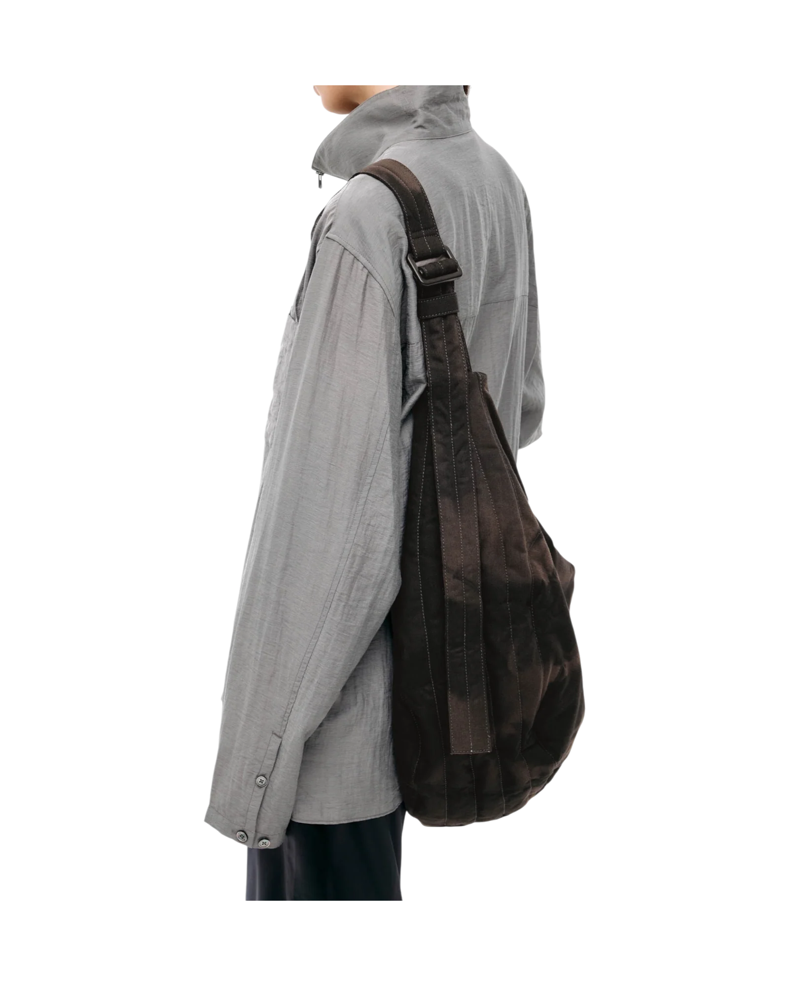 Jiyong Kim Sun-Bleached Draped Shoulder Bag Black - Image 5