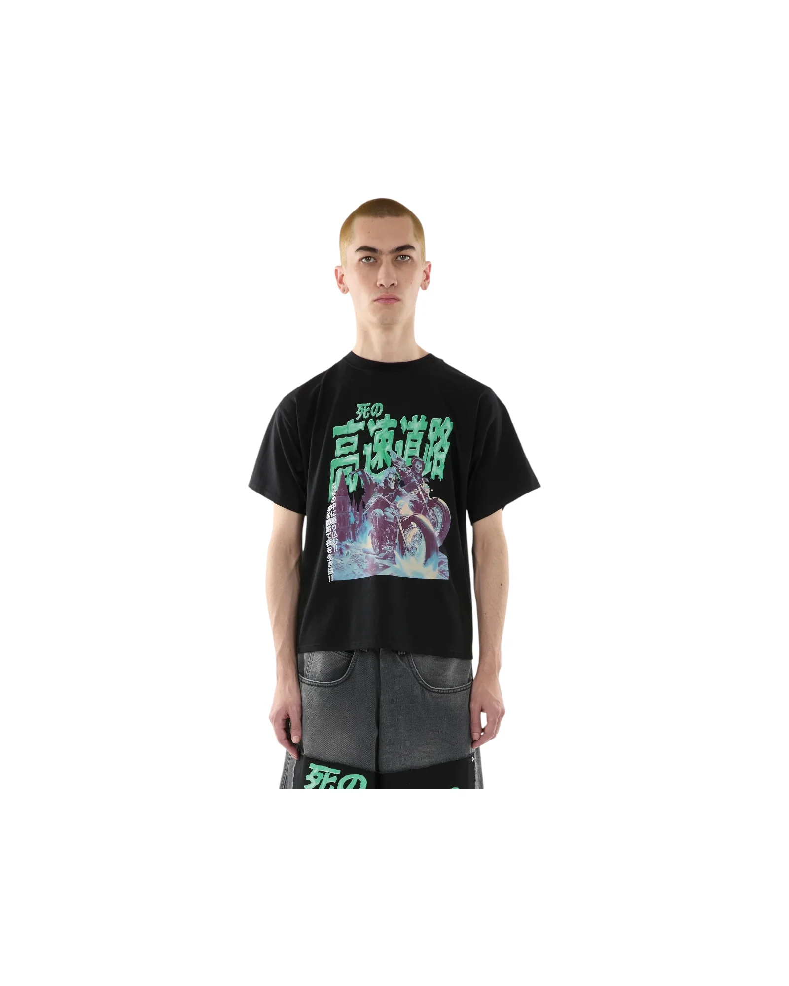Luu Dan Box Tee Black / Green Ghost Riders