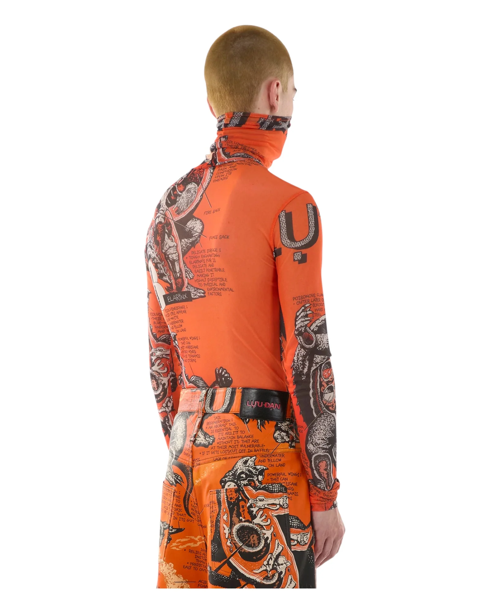 Luu Dan Masked Mesh Top Monsters / Kumquat - Image 3