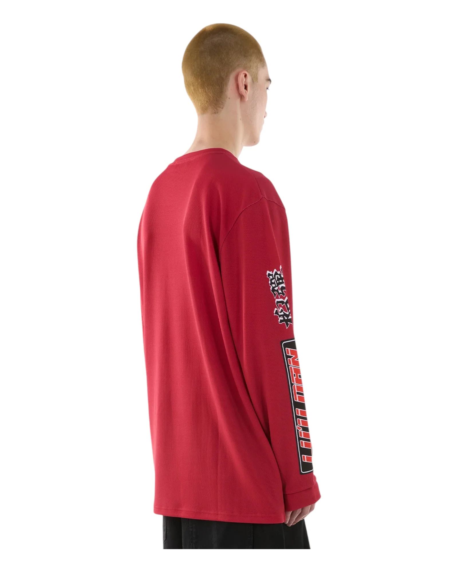 Luu Dan Oversized Long Sleeve Tee Motocross / Blood Red - Image 3