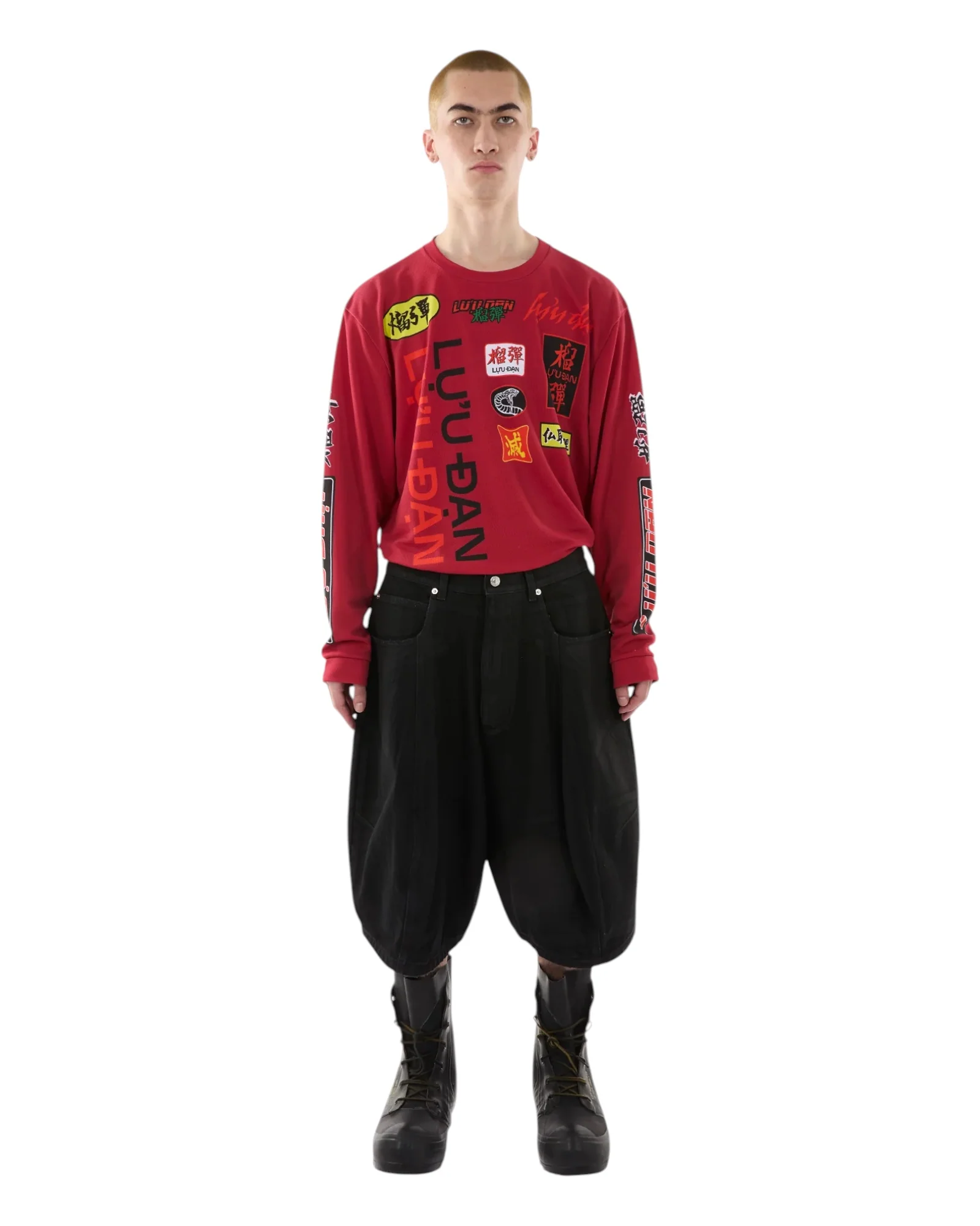 Luu Dan Puffa Shorts Coated Black - Image 4