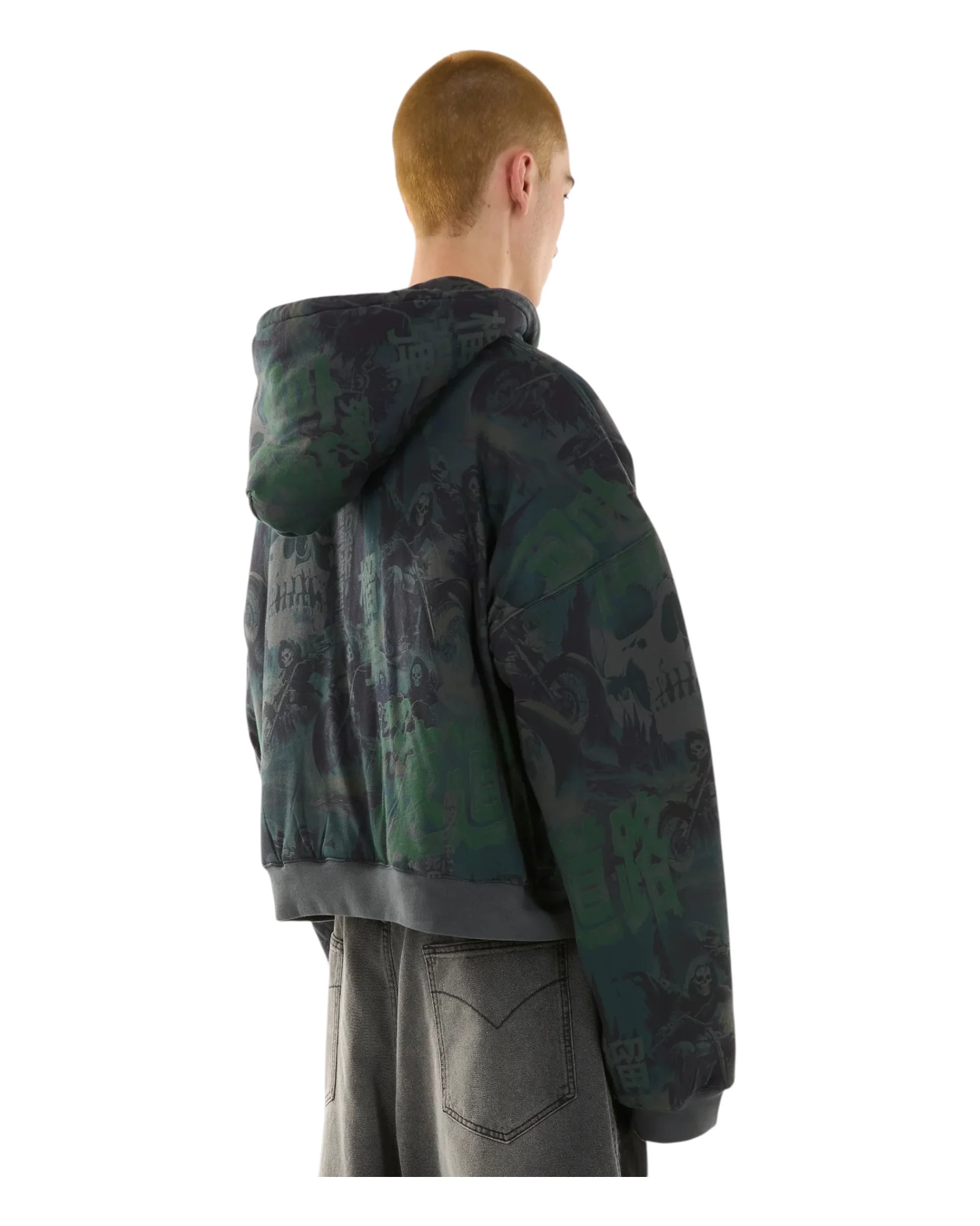 Luu Dan Wadded Hoodie Scenic Ghost Riders/Dark Smoke - Image 3