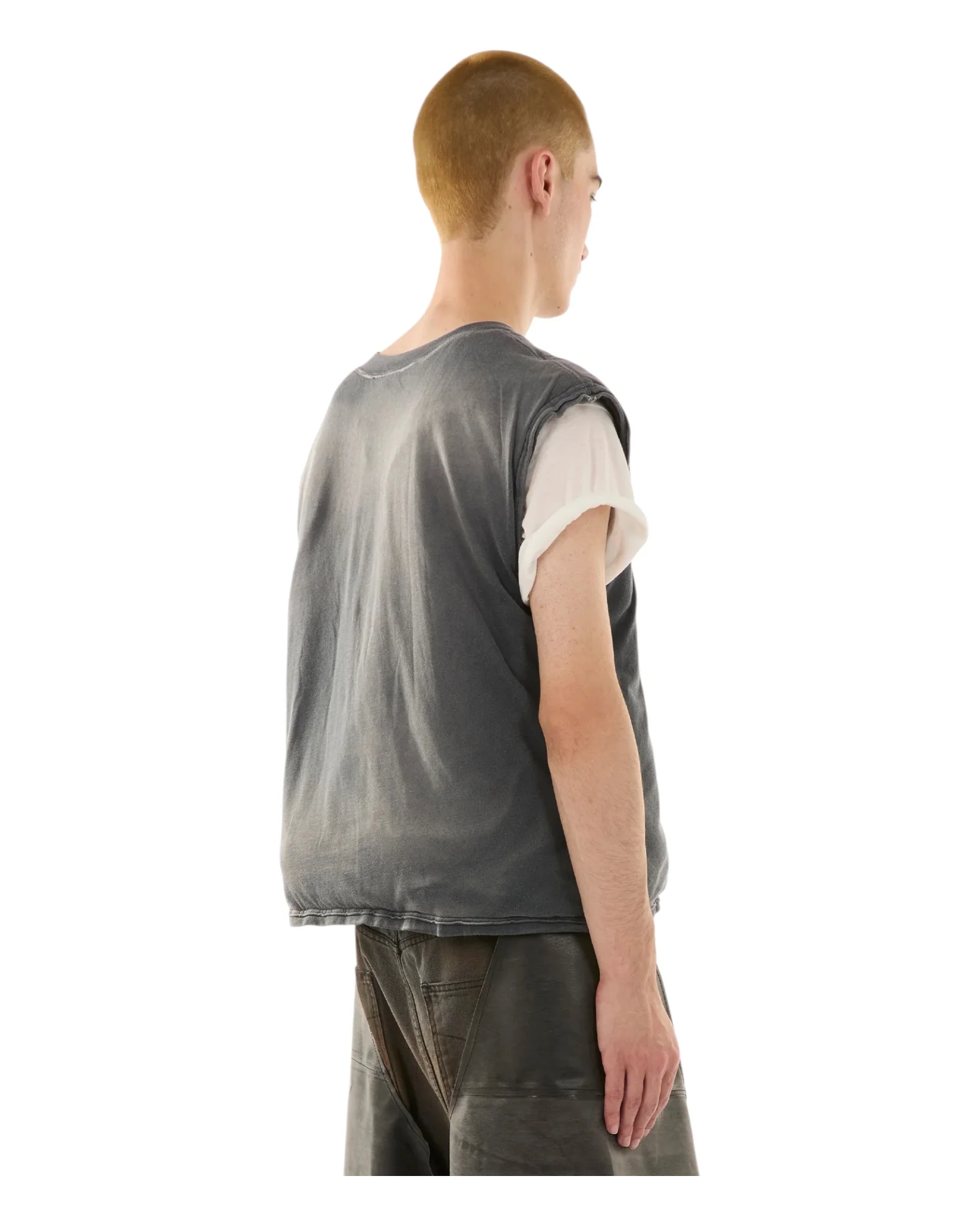 Luu Dan Wadded Sleeveless Tee Ghost Riders Red / Dark Smoke - Image 3