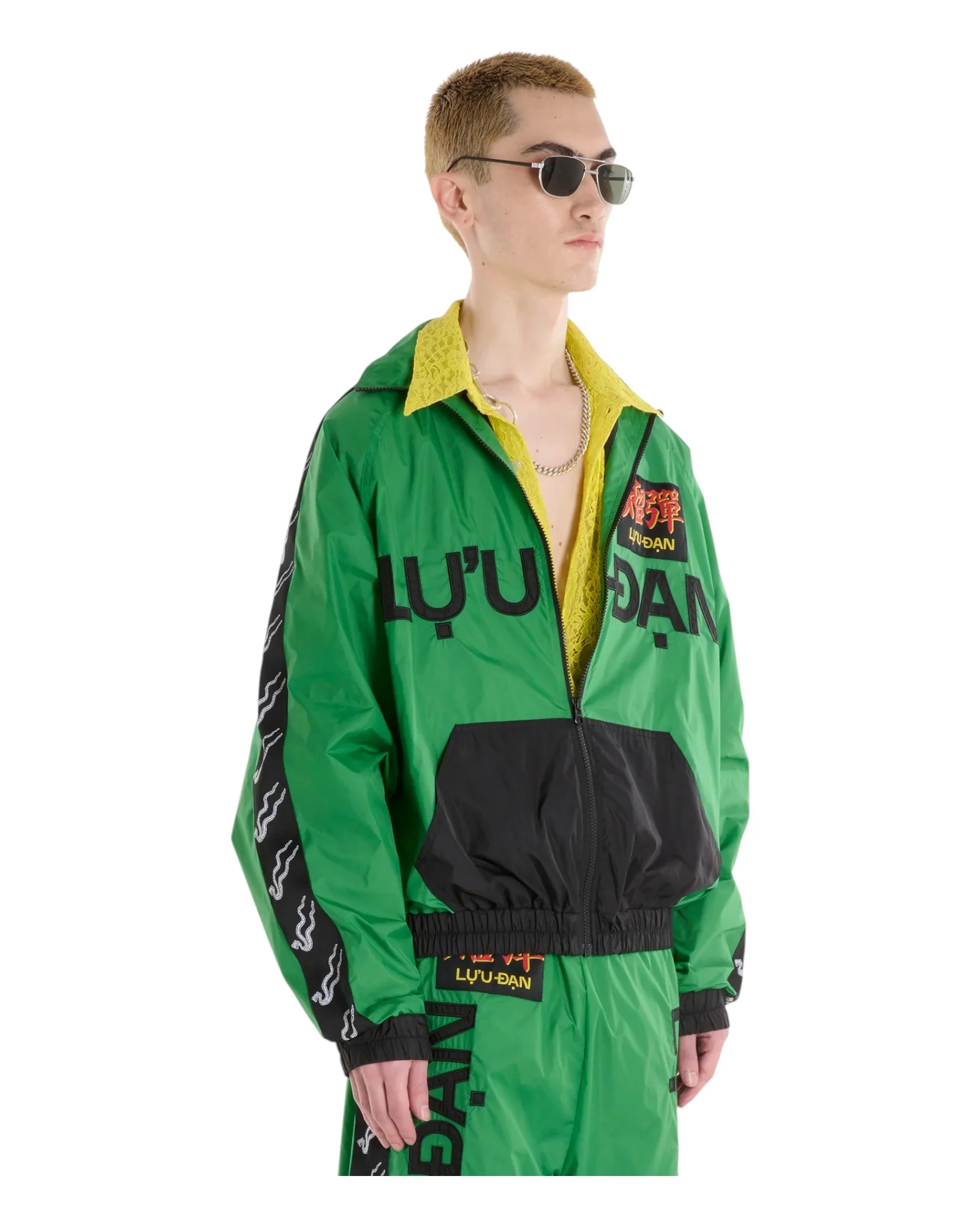 Luu Dan Windbreaker L-D RACING GREEN / BLACK - Image 2