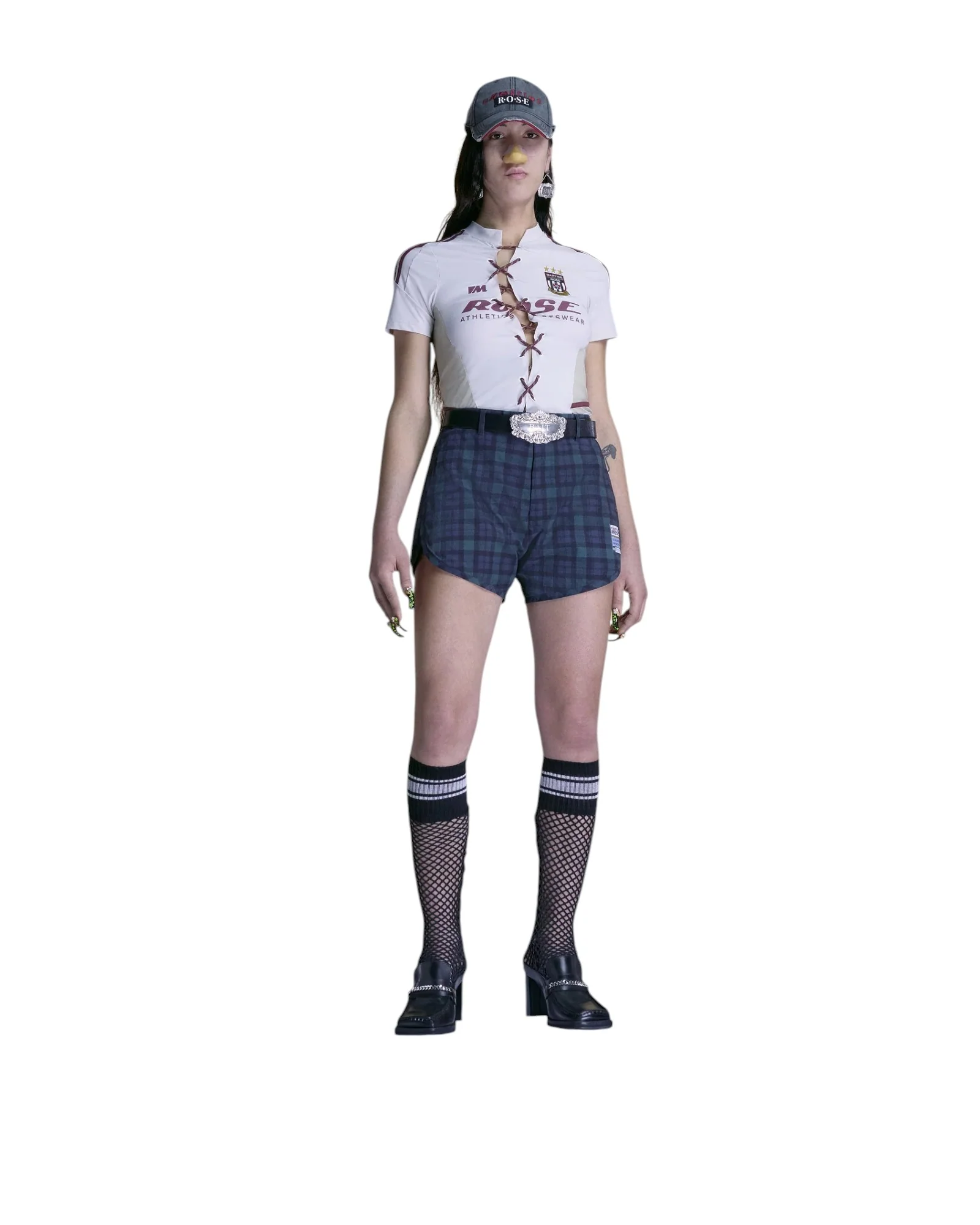 Martine Rose Lace Up Football Top Grey - Image 5