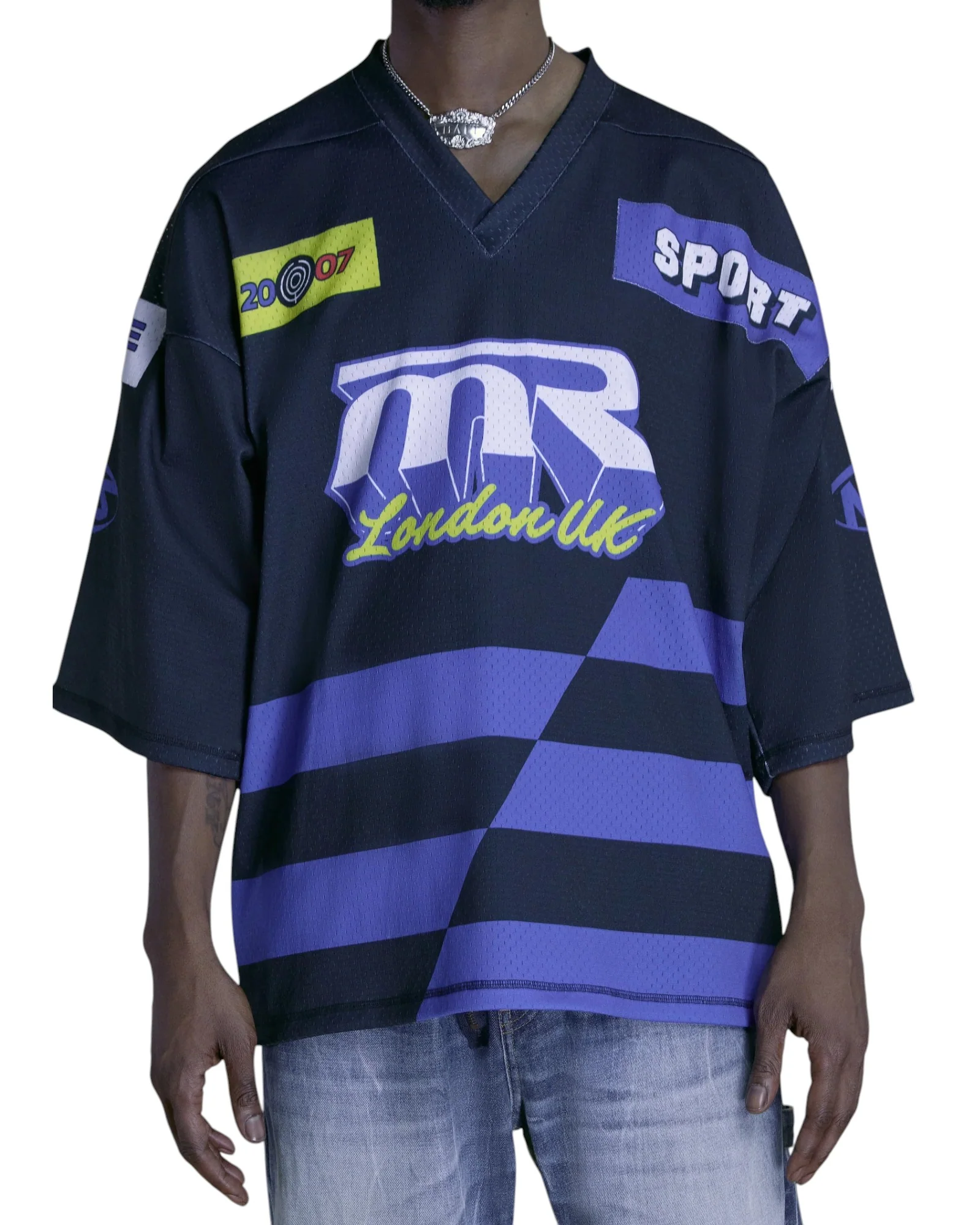 Martine Rose Oversized Football Top Black - Image 3