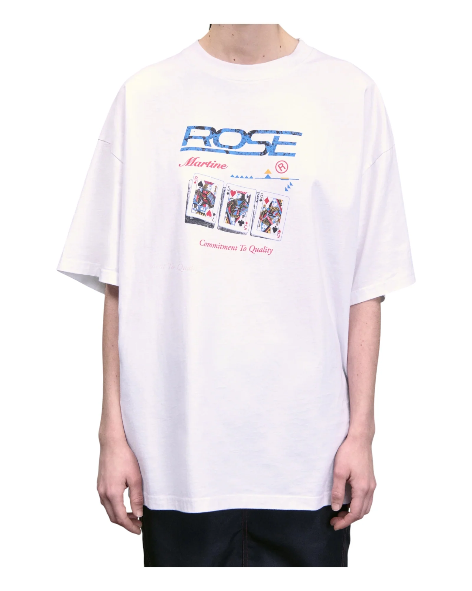 Martine Rose Oversized S/S T-shirt White Playing Cards - Image 3