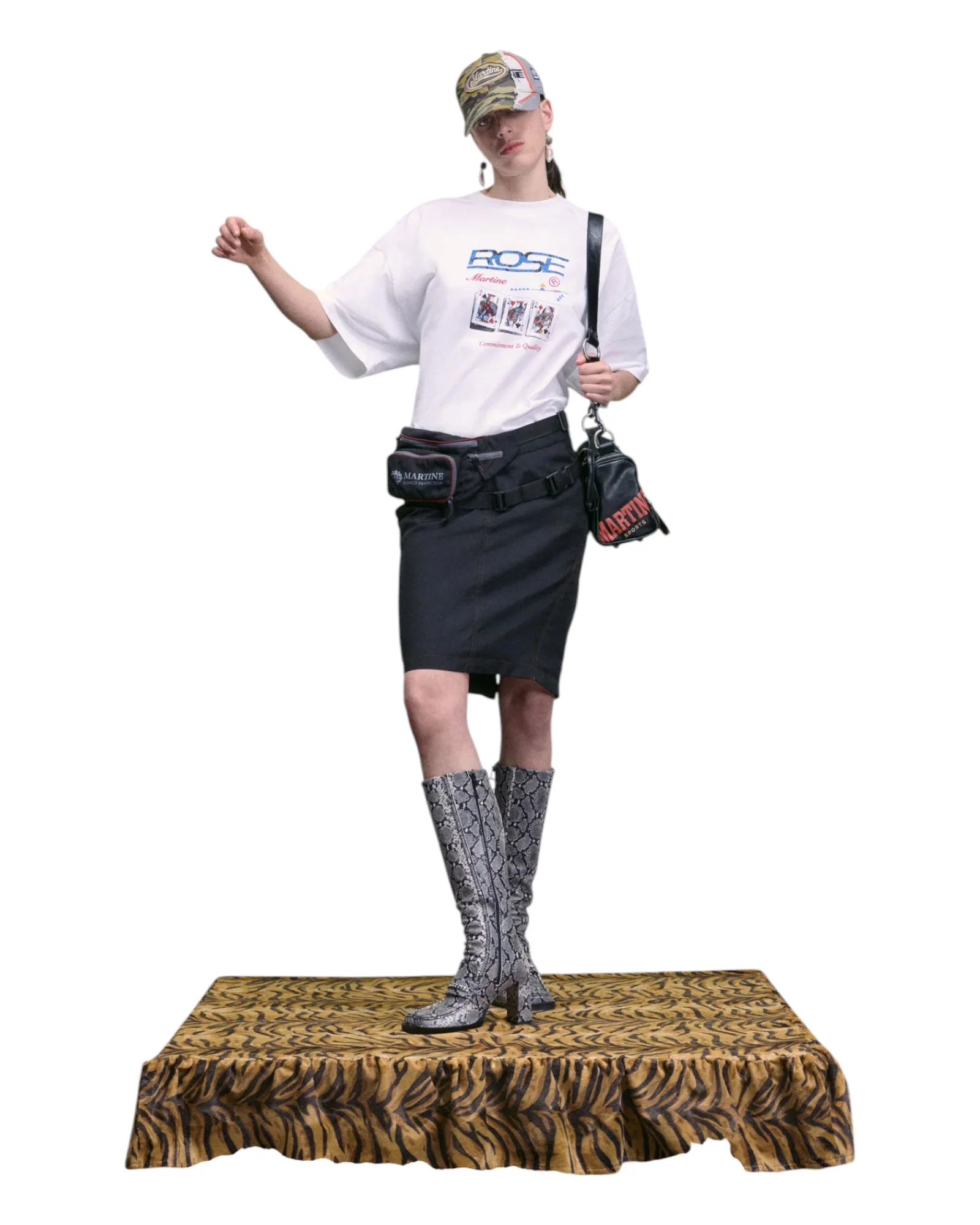 Martine Rose Oversized S/S T-shirt White Playing Cards - Image 5
