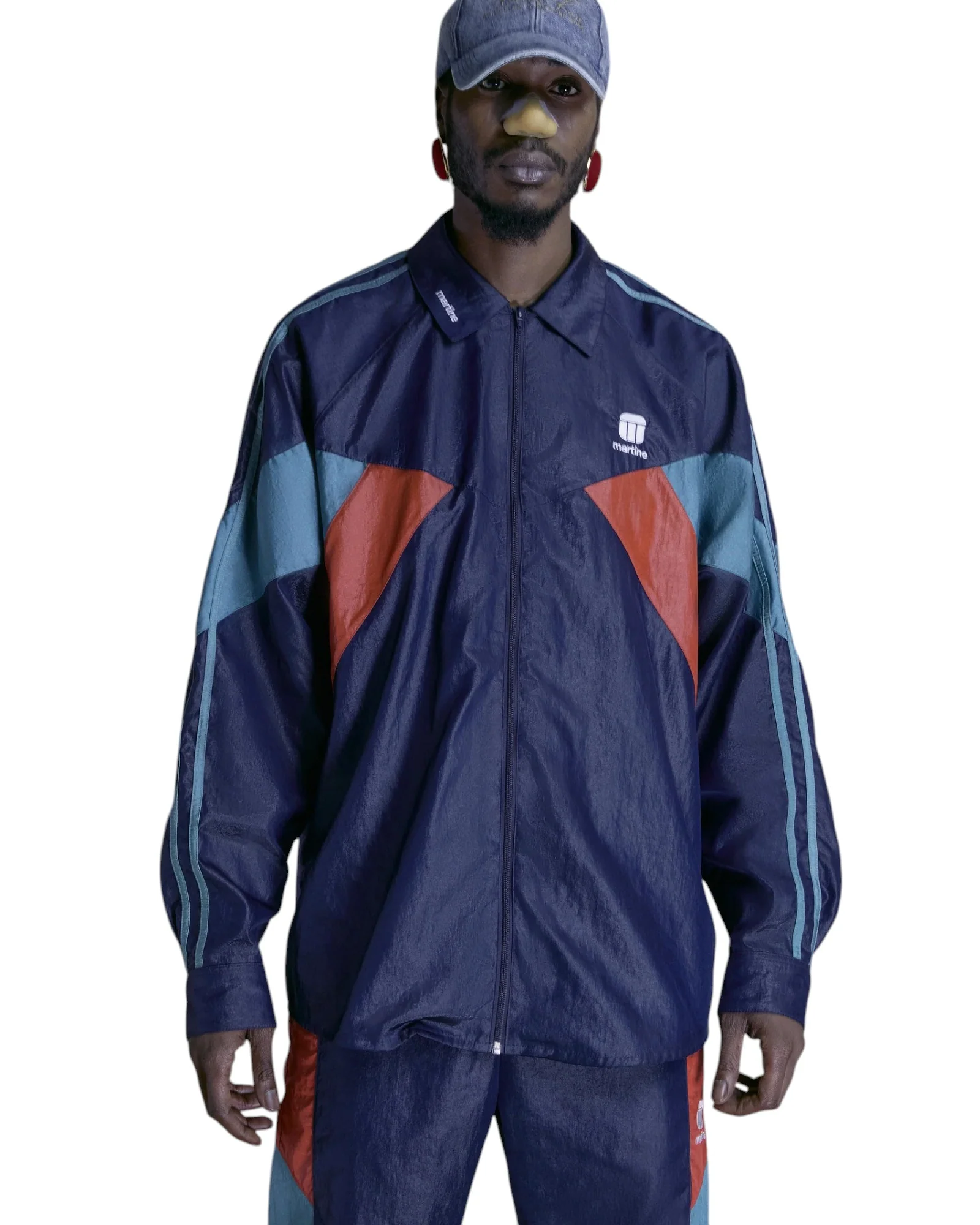 Martine Rose Shirt Track Jacket Navy - Image 3