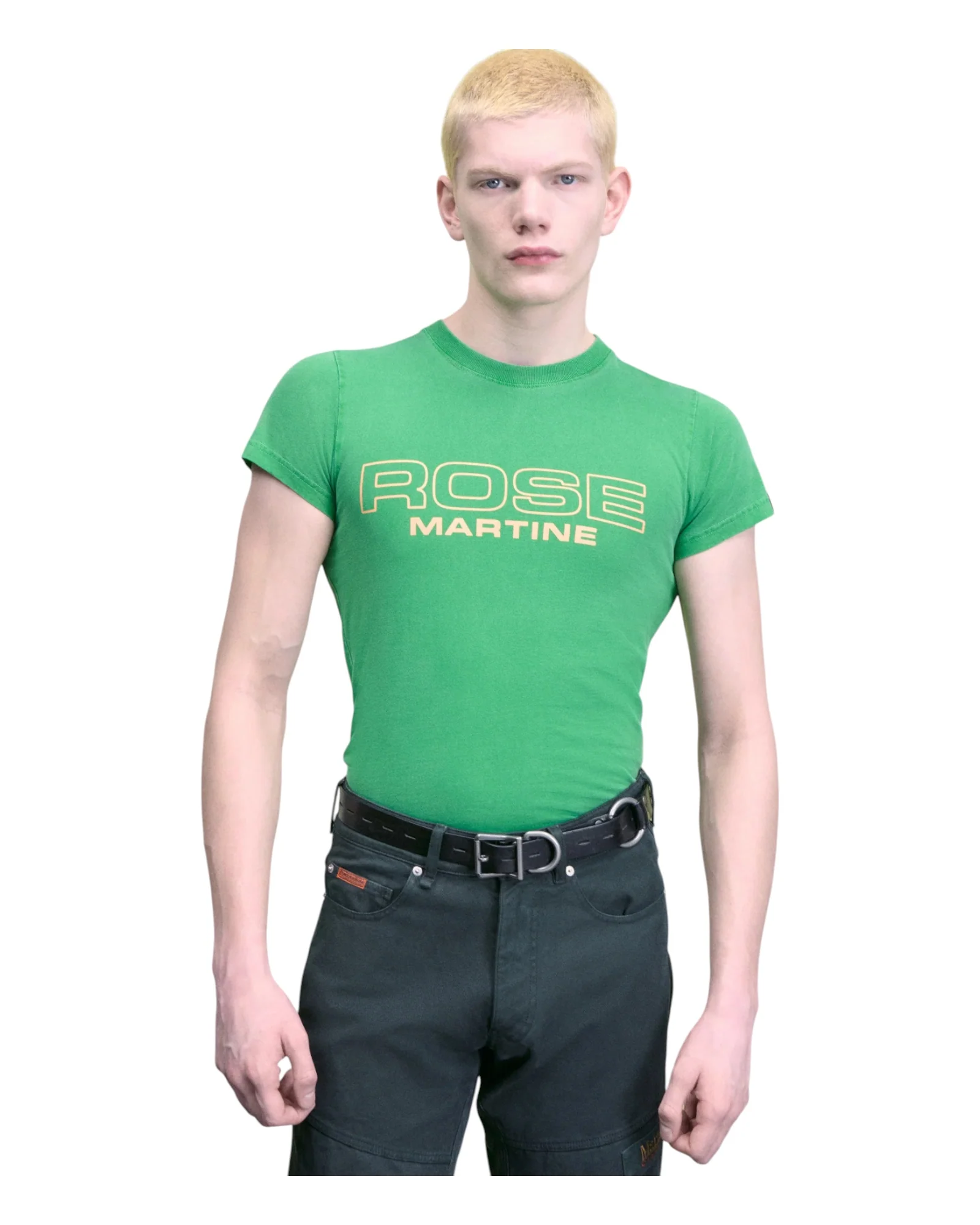 Martine Rose Shrunken T-shirt Green Rose Martine - Image 3