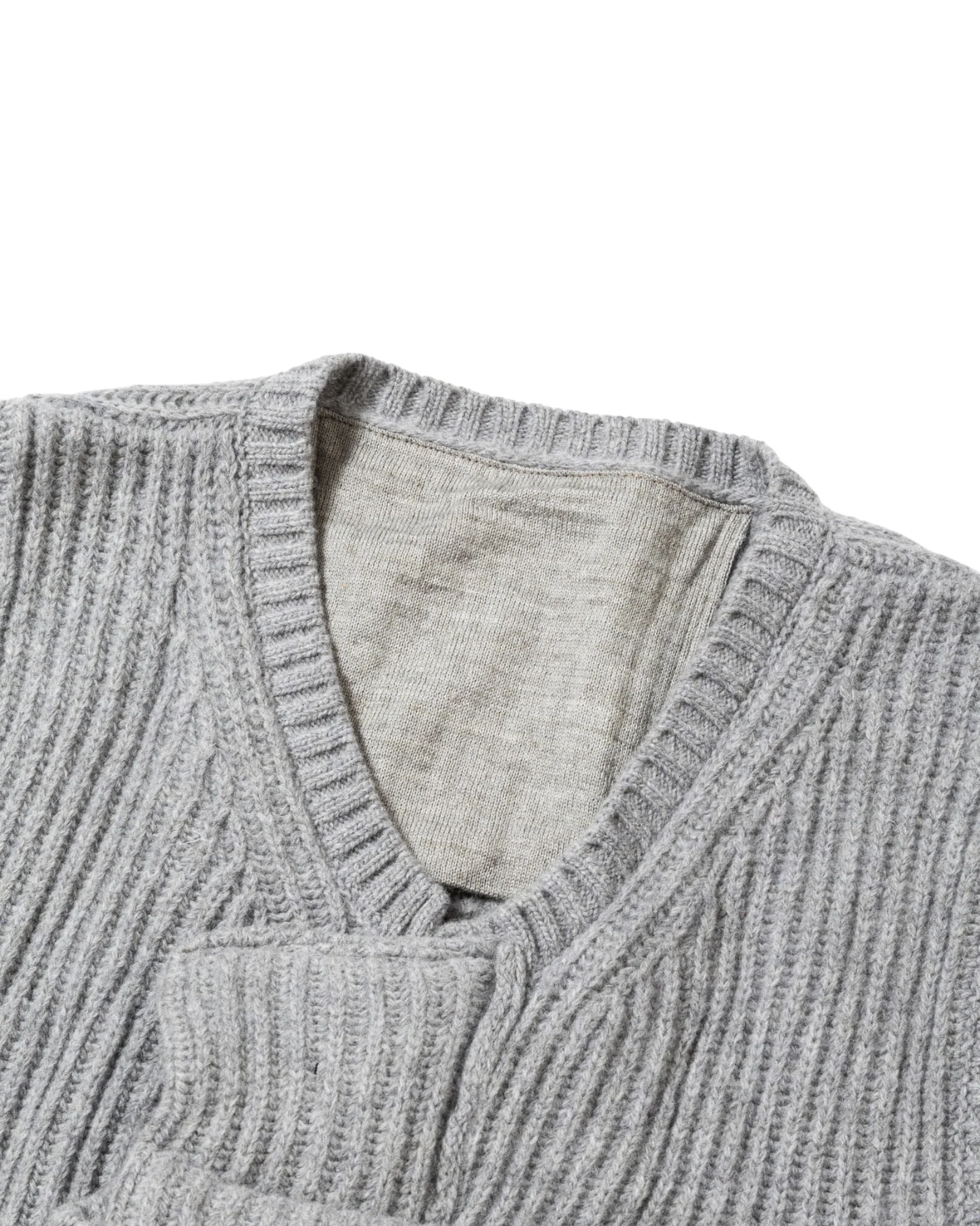 Meanswhile Mohair Body Armor Knit Vest Grey - Image 3