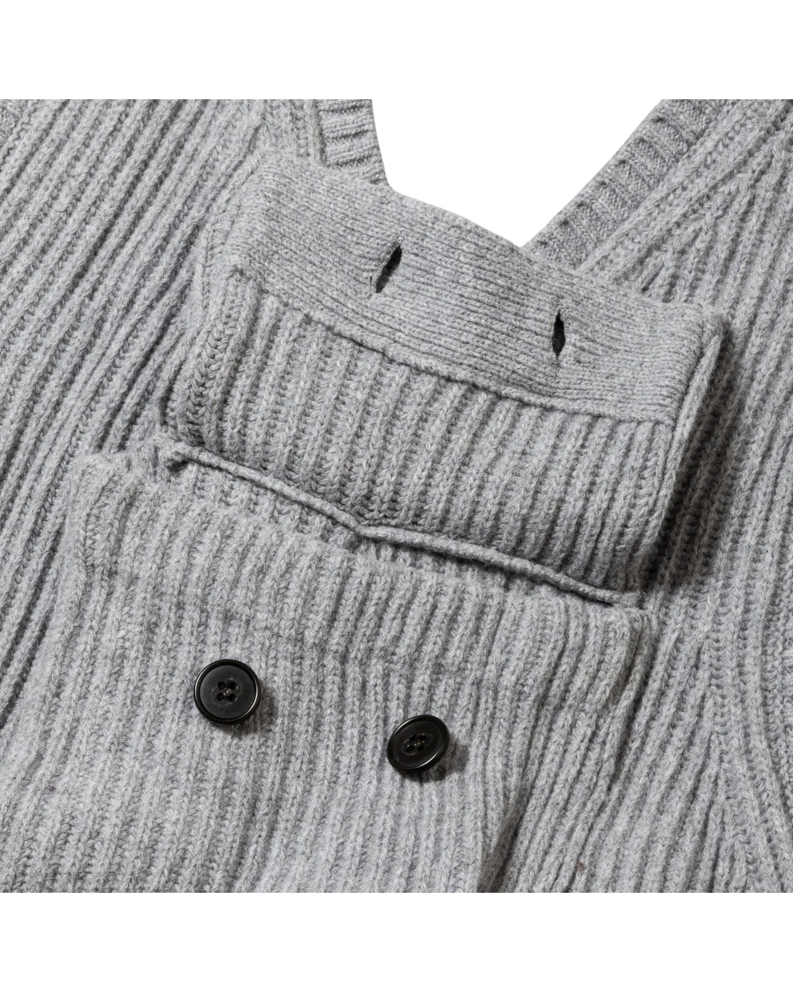 Meanswhile Mohair Body Armor Knit Vest Grey - Image 4