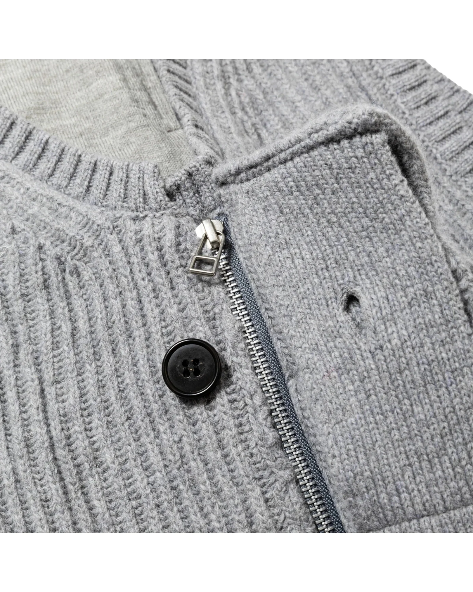 Meanswhile Mohair Body Armor Knit Vest Grey - Image 5