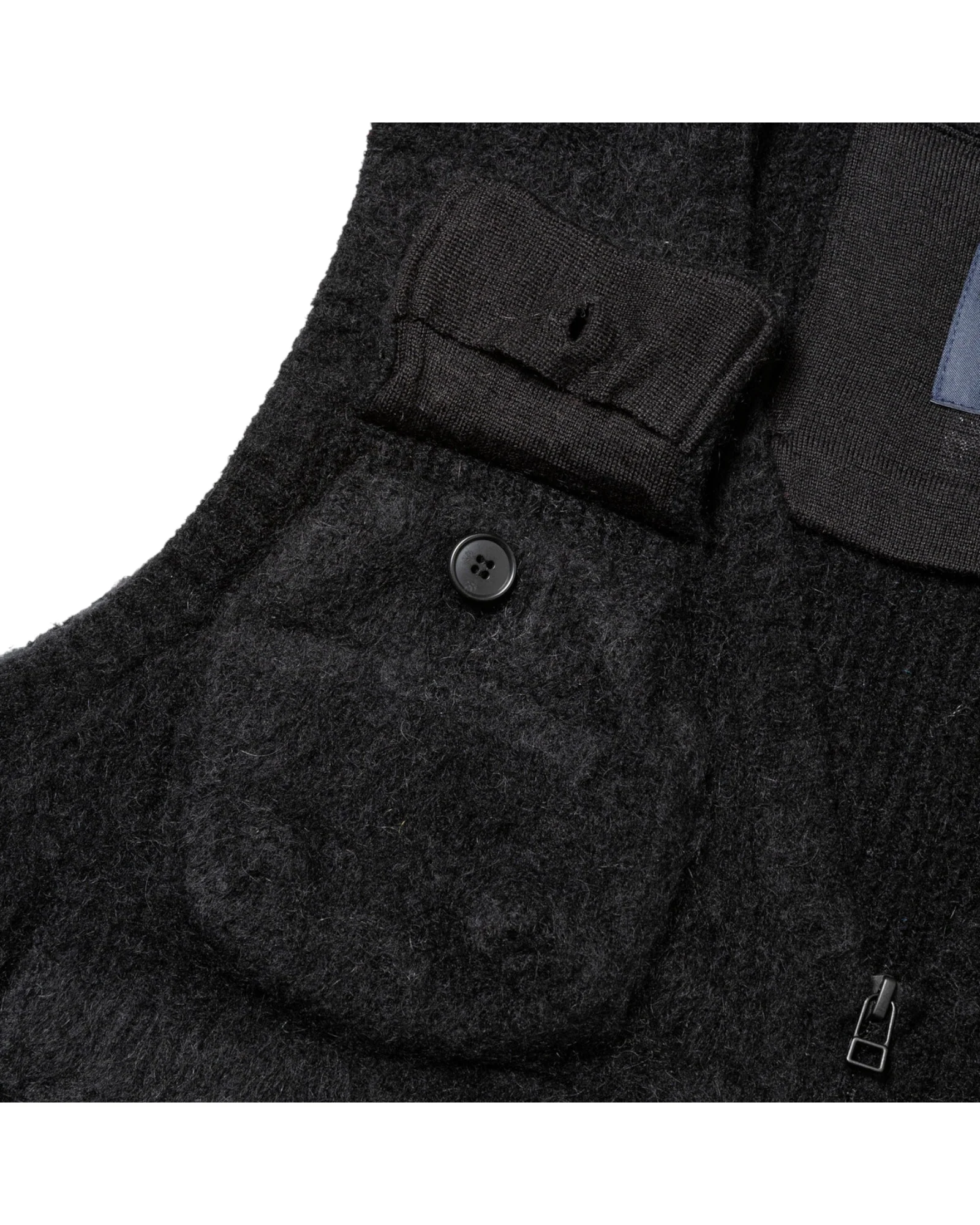 Meanswhile Mohair Knit Luggage Vest Black - Image 5