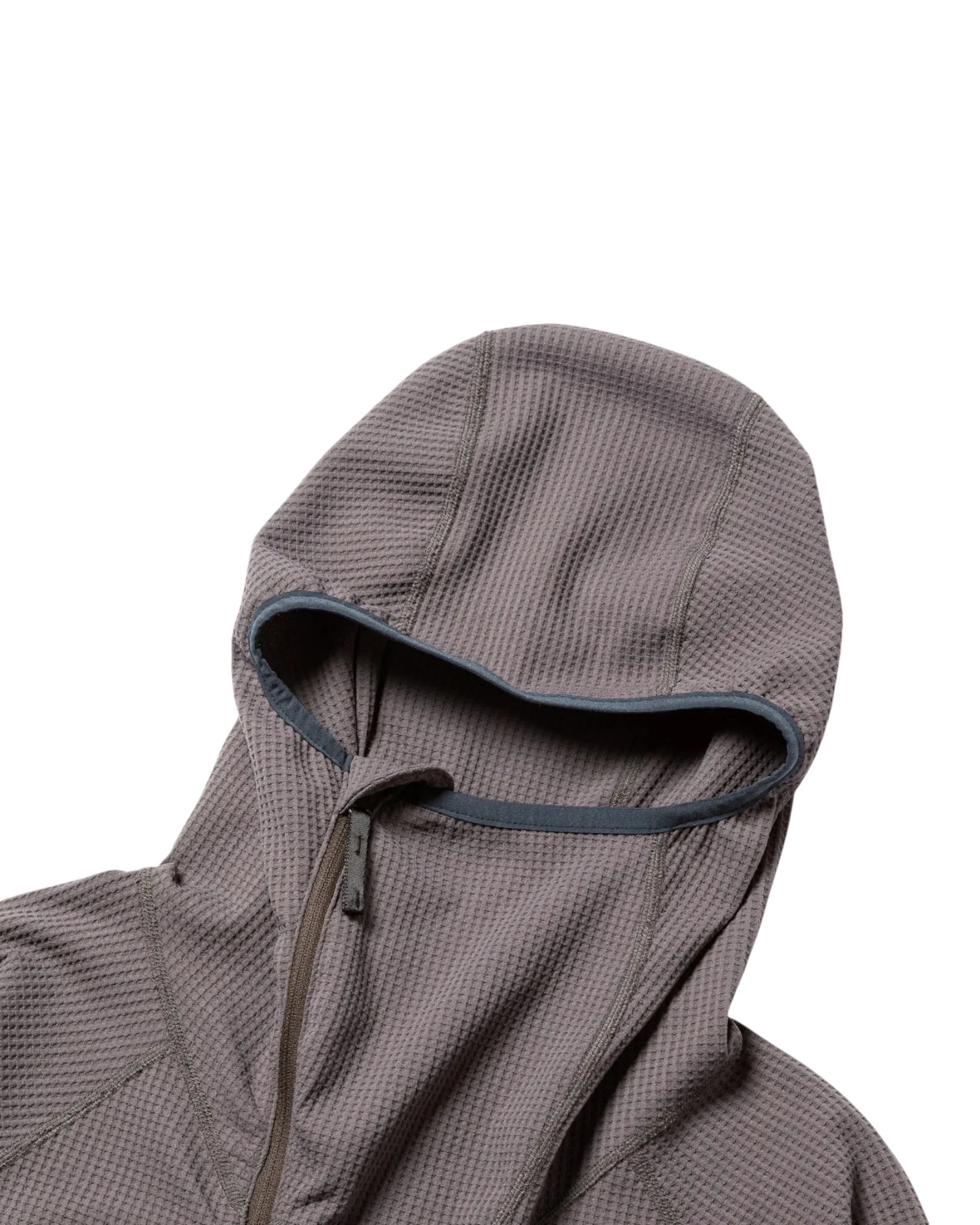 Meanswhile SOLOTEX Waffle Balaclava Hoodie Charcoal - Image 3