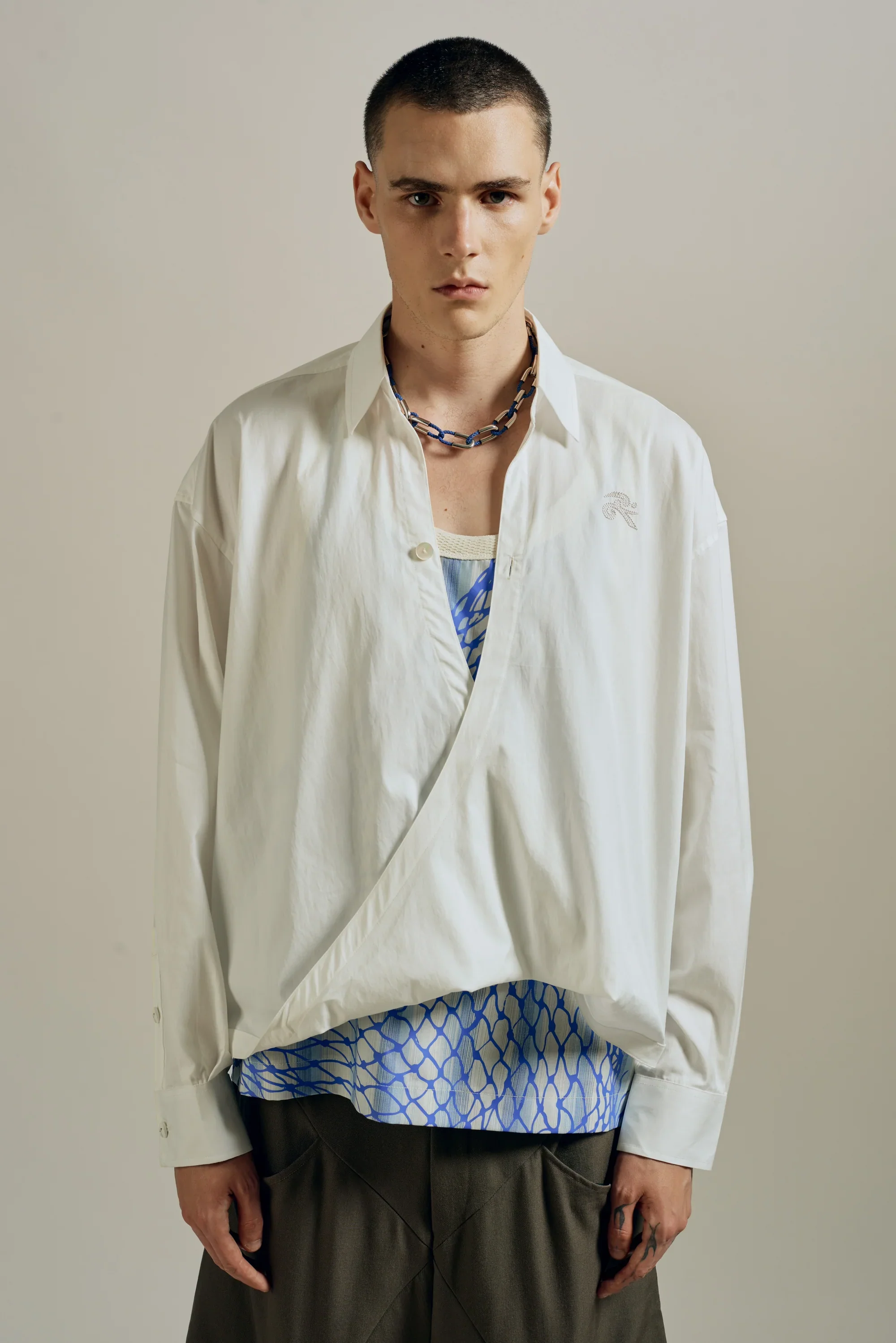 Namesake Todd Twist Standard Shirt White - Image 3
