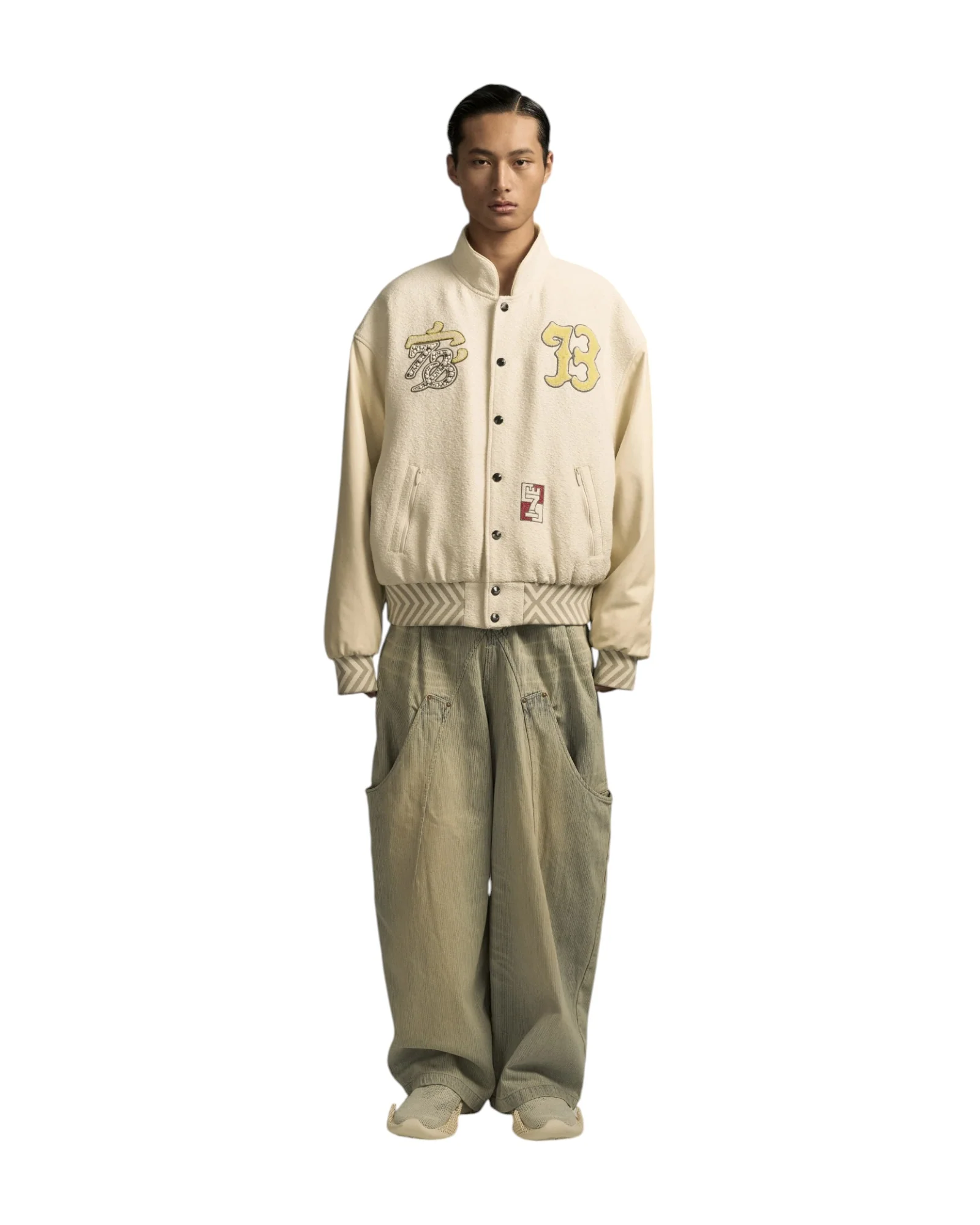 Namesake x Juice Georgia Homecoming Varsity Jacket Cannoli Crean - Image 3