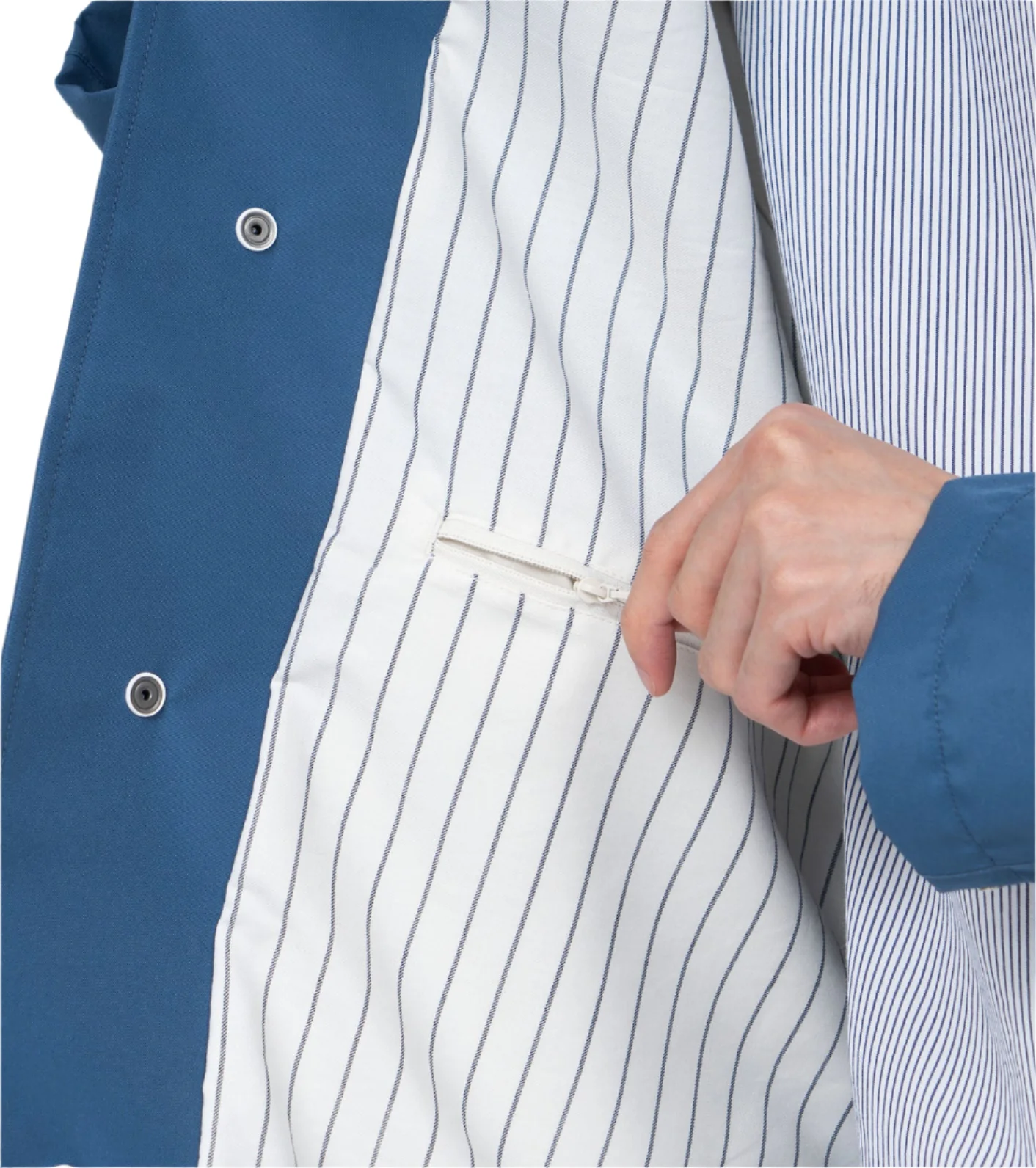 Nanamica 2L Gore-Tex Coach Jacket Sax - Image 6