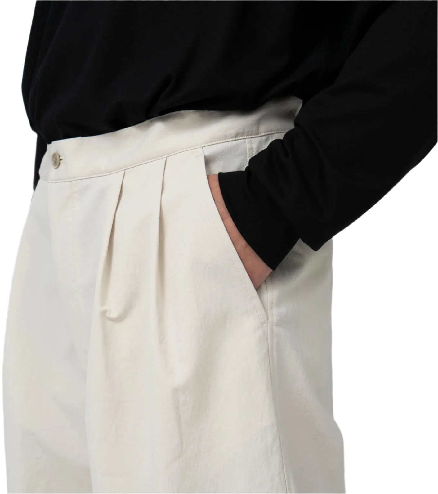 Nanamica Alphadry Double Pleated Shorts Dry Sand - Image 4