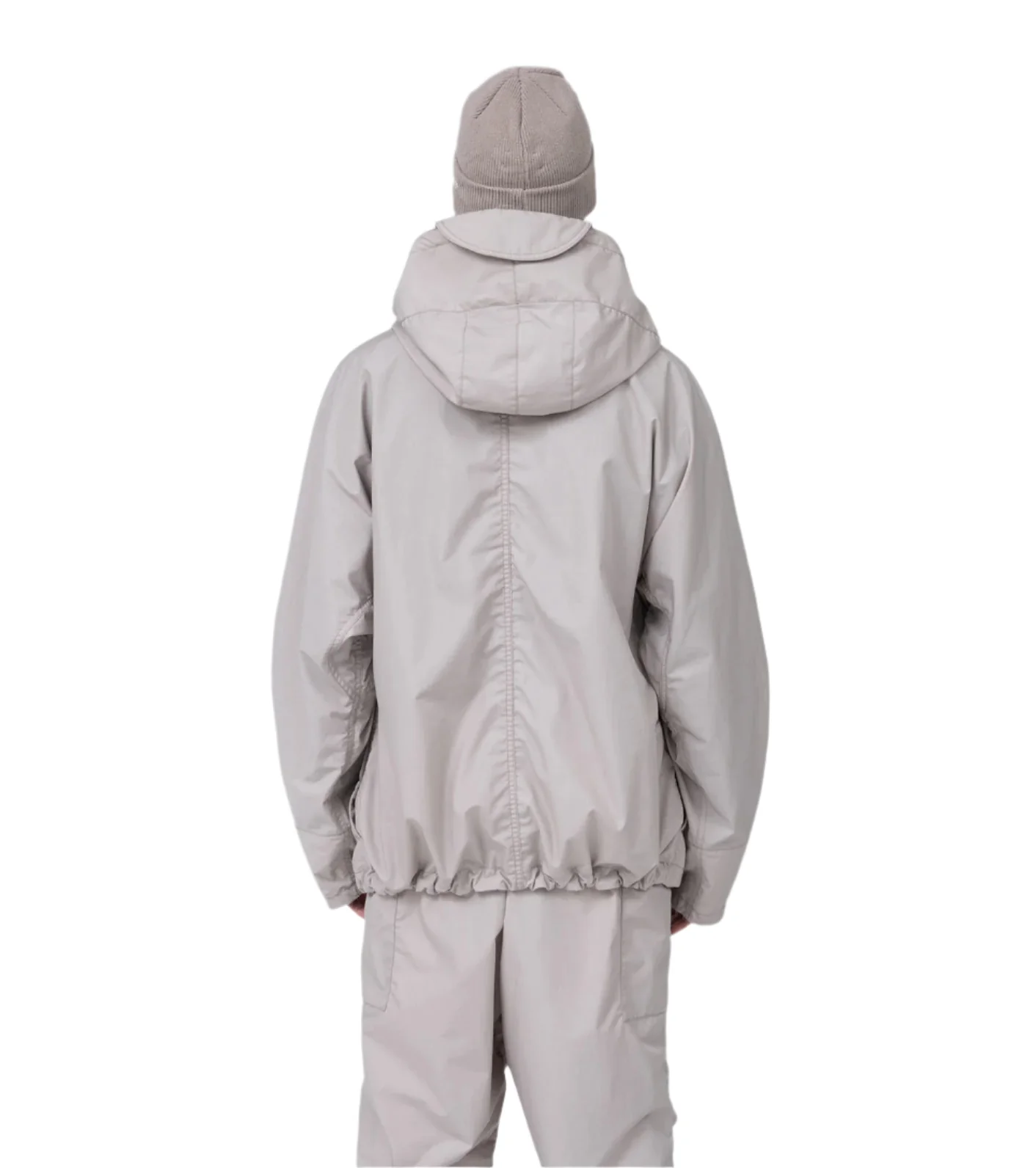 Nanamica Hooded Deck Jacket Grey Beige - Image 5
