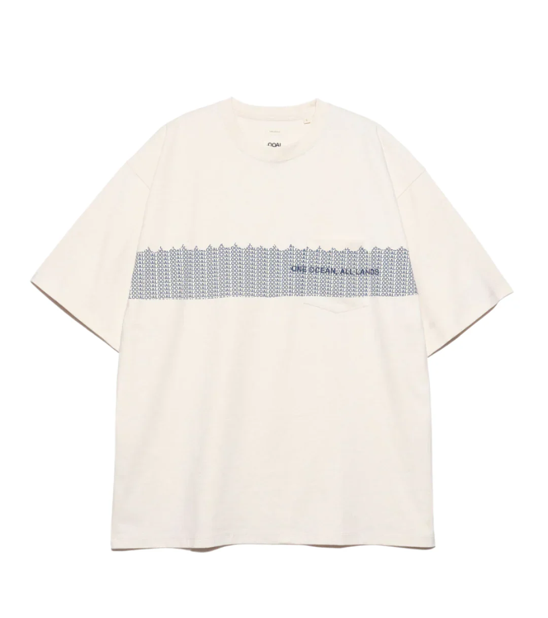 Nanamica OOAL Graphic Pocket Tee Ivory - Image 2