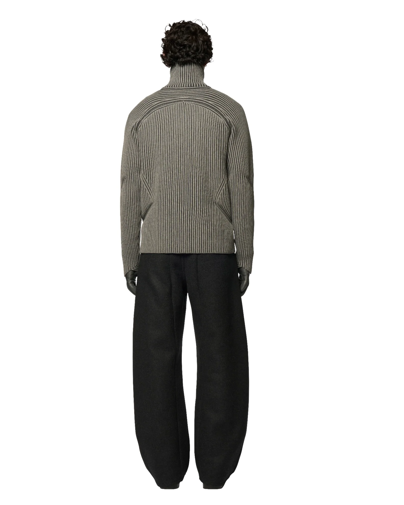 Omar Afridi Articulated Drivers Knit Sweater L Grey X D Grey - Image 2