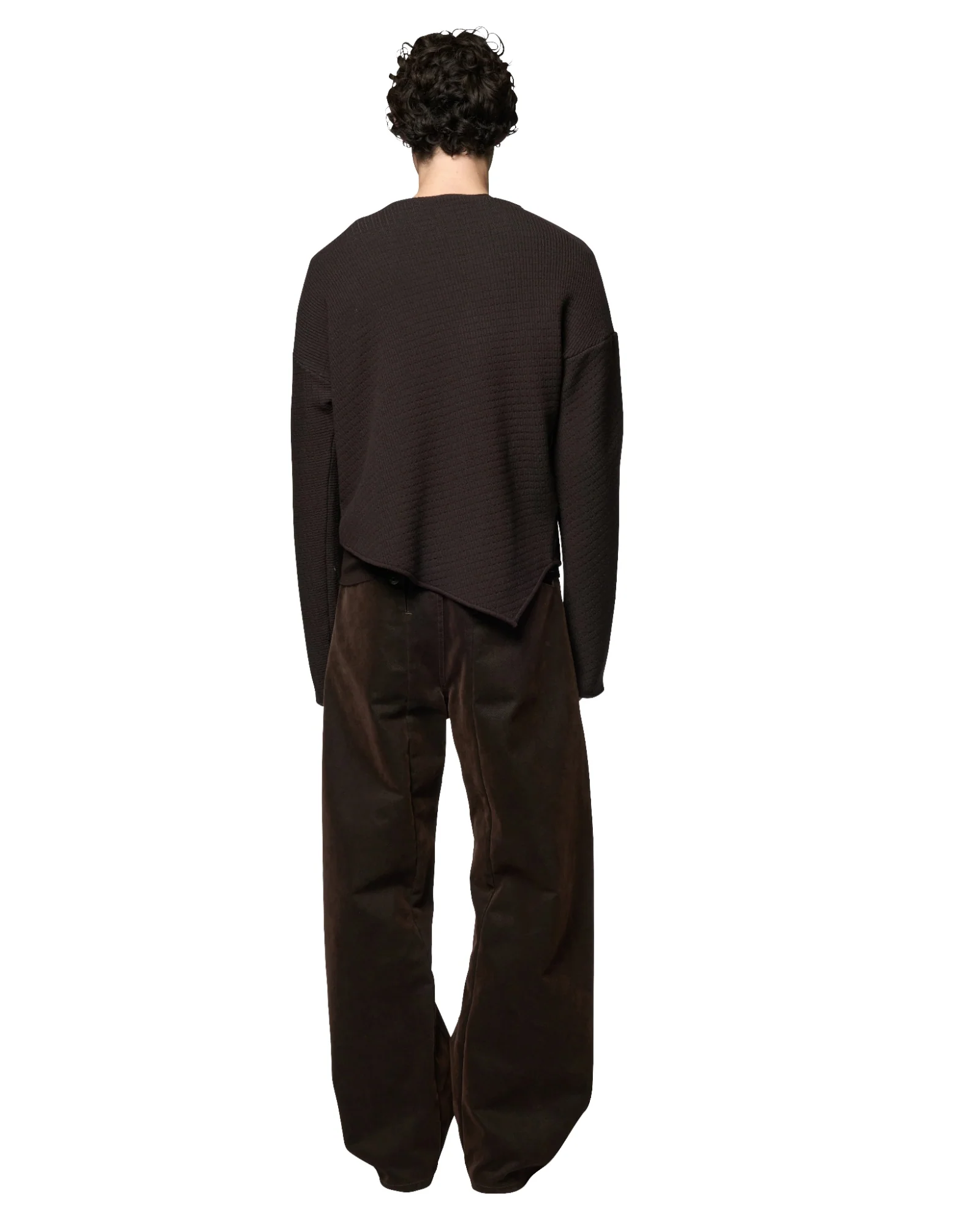 Omar Afridi Slanted Crew-Neck Jumper D Brown X D Grey - Image 3