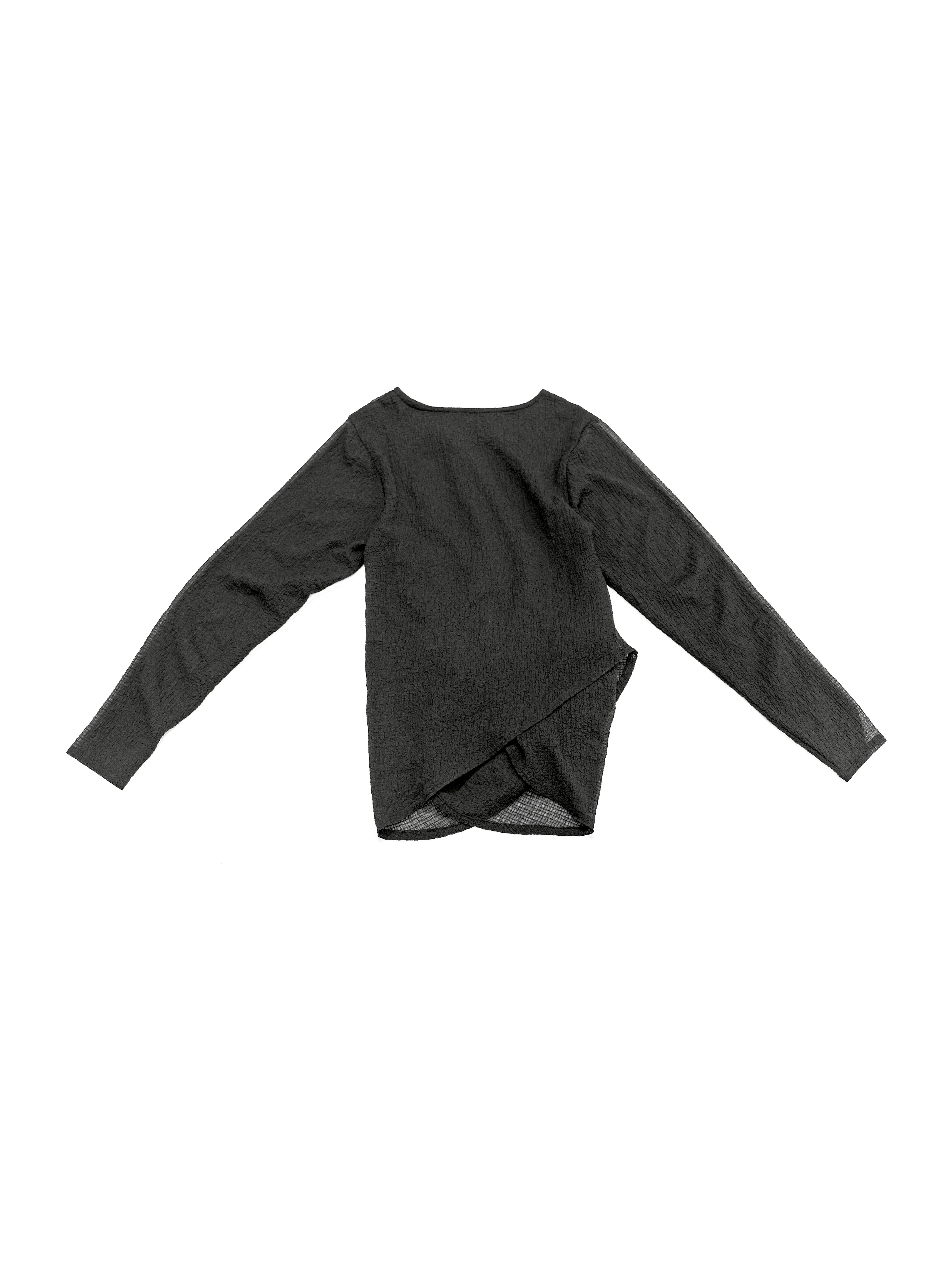 Omar Afridi Draped Long Sleeve Tee Black - Image 3
