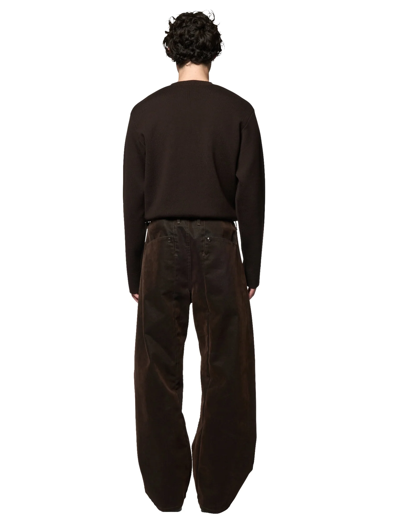 Omar Afridi Washed Pina Trousers Brown - Image 2