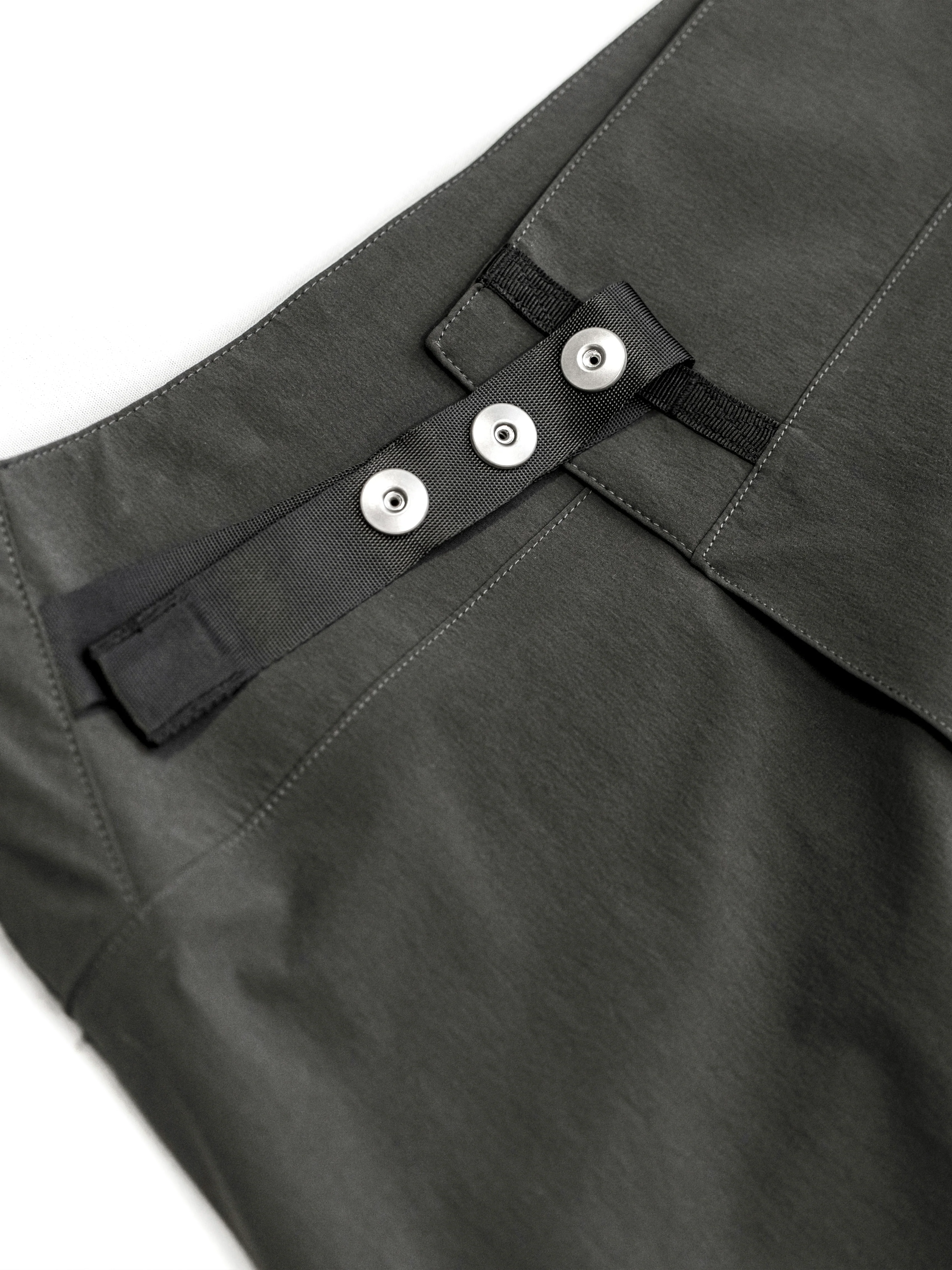 Omar Afridi Wrapped Skirt Charcoal - Image 4