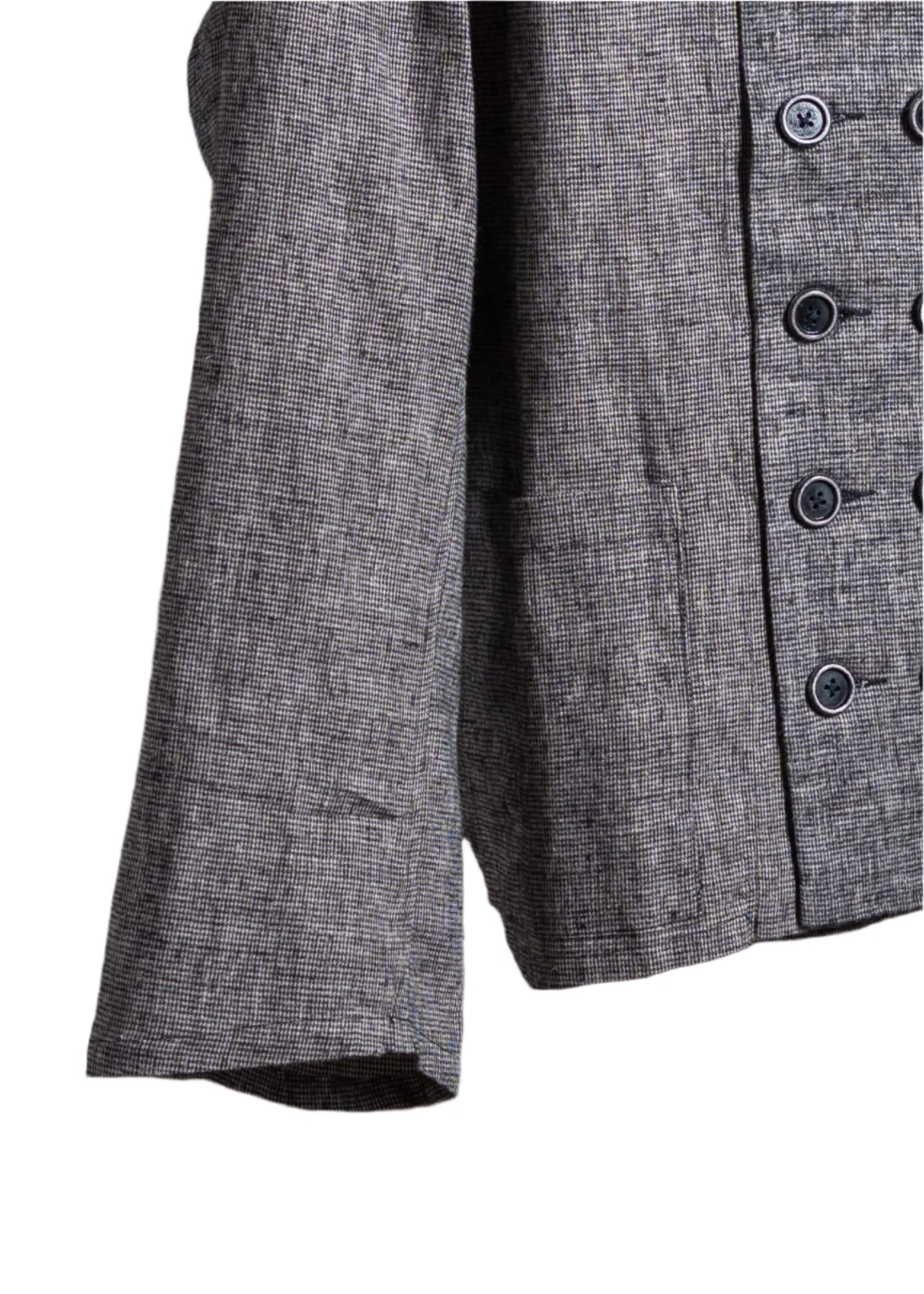 Peng Tai Double Breasted Working Shirt Ash Grey - Image 4