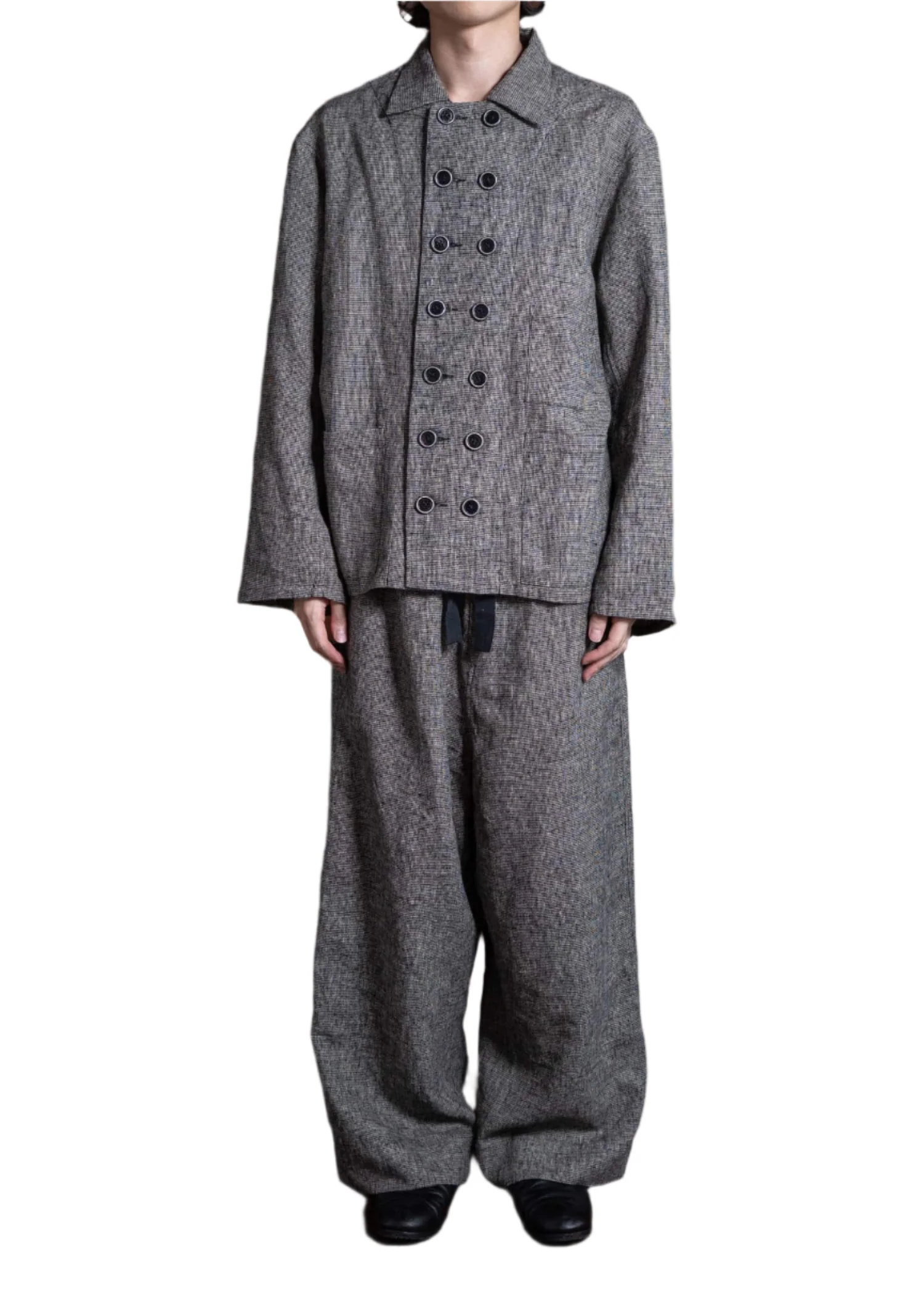 Peng Tai Double Breasted Working Shirt Ash Grey - Image 6