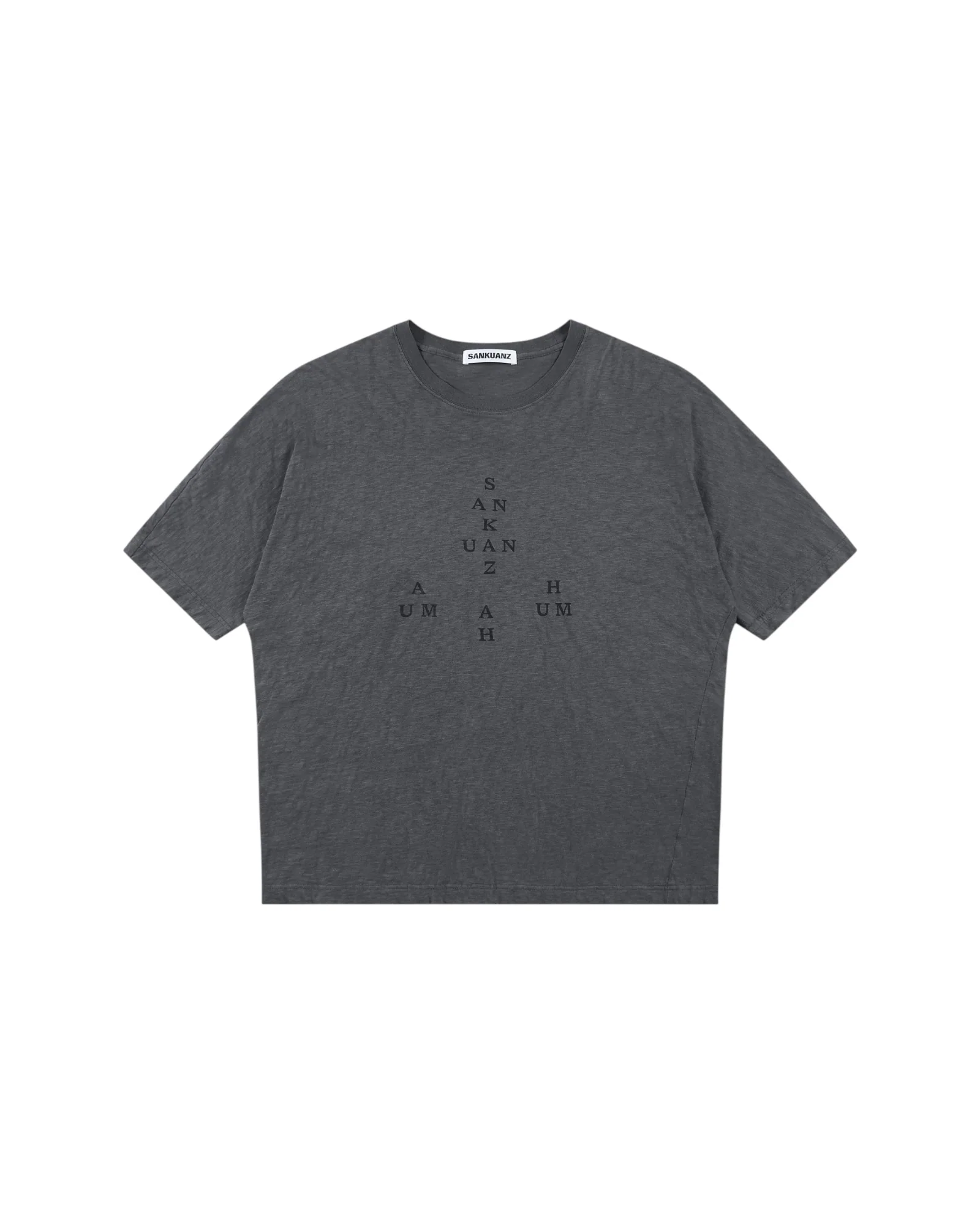 Sankuanz Monogram Print Short-Sleeve Tee Black