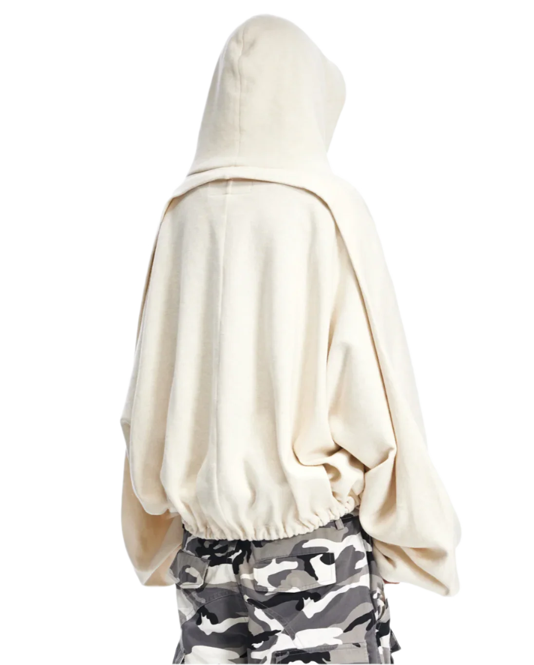 Sankuanz Logo Drawstring Hem Hoodie White - Image 4