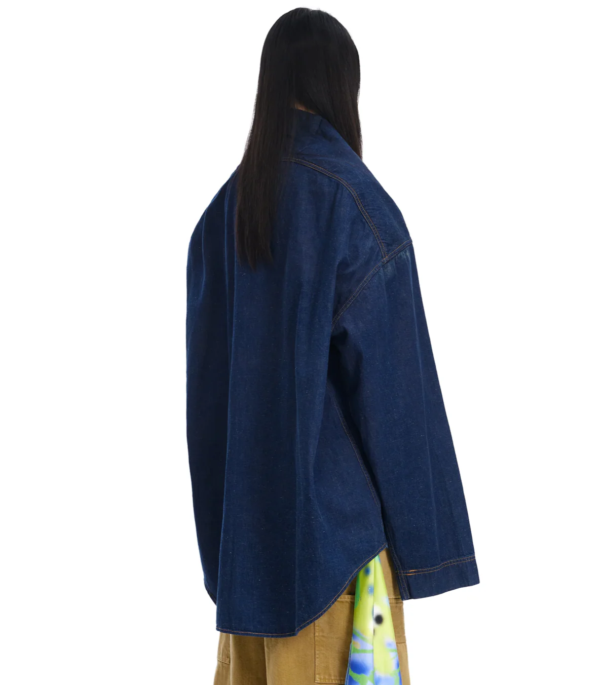 Sankuanz Deconstructed Asymmetrical Denim Shirt - Image 4