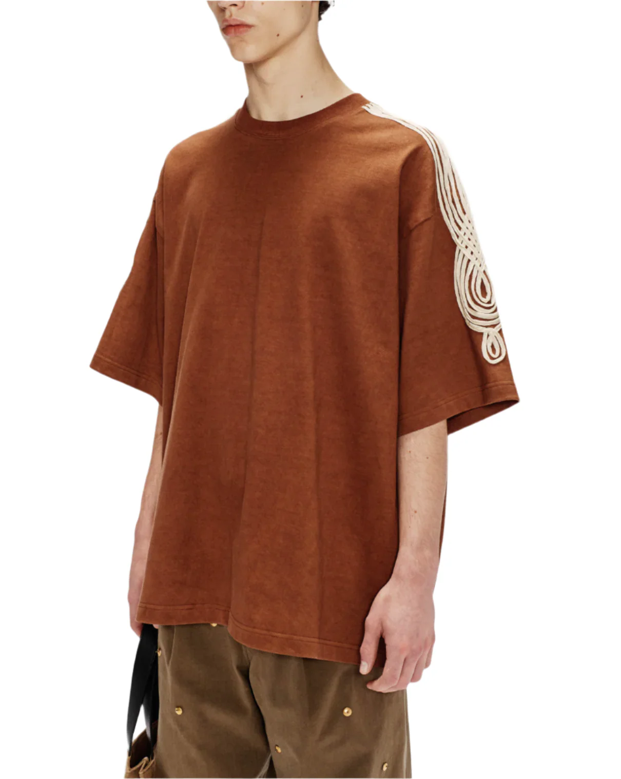 Song for the Mute Applique Gym Tee Brown - Image 2