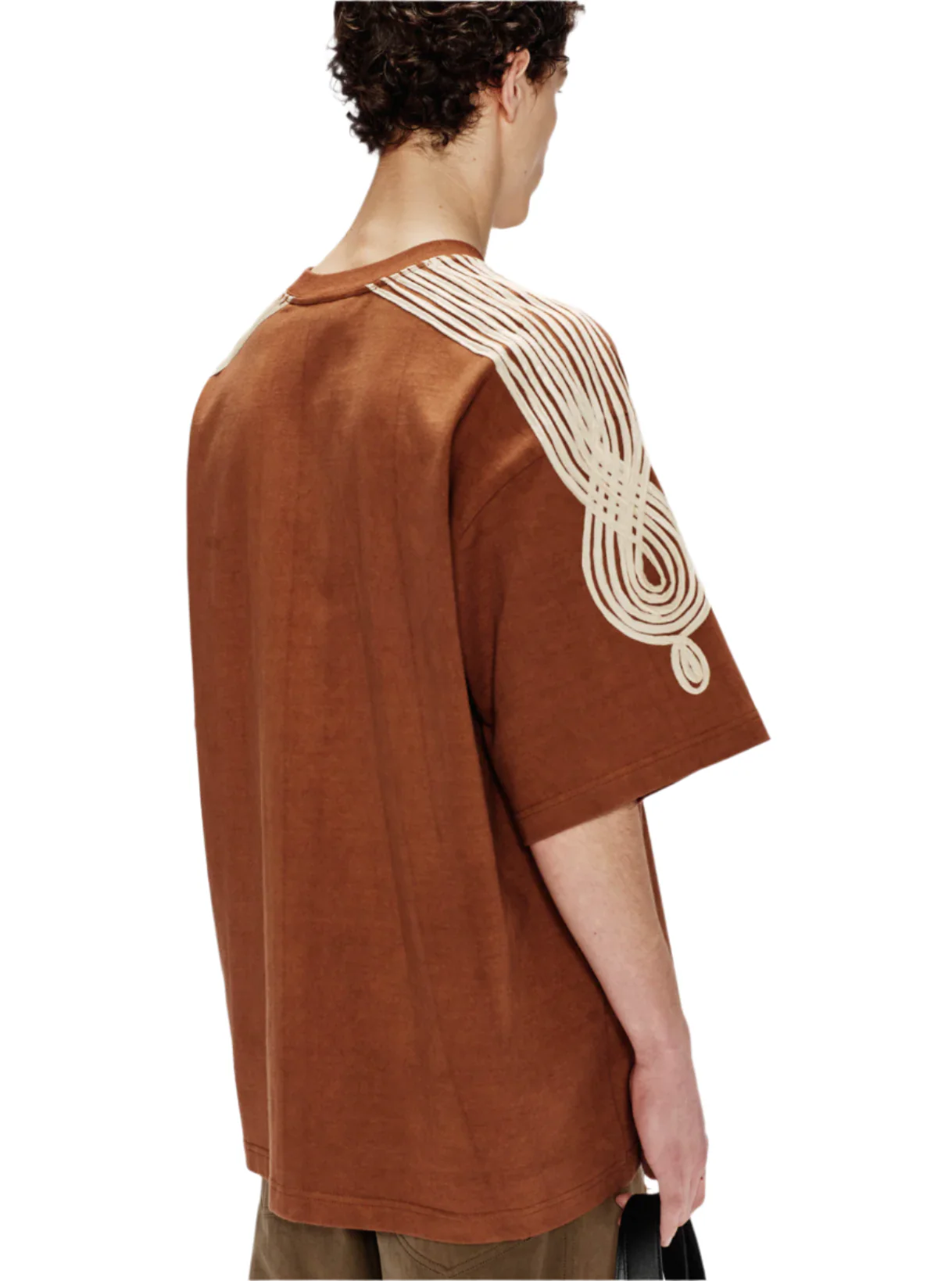 Song for the Mute Applique Gym Tee Brown - Image 3