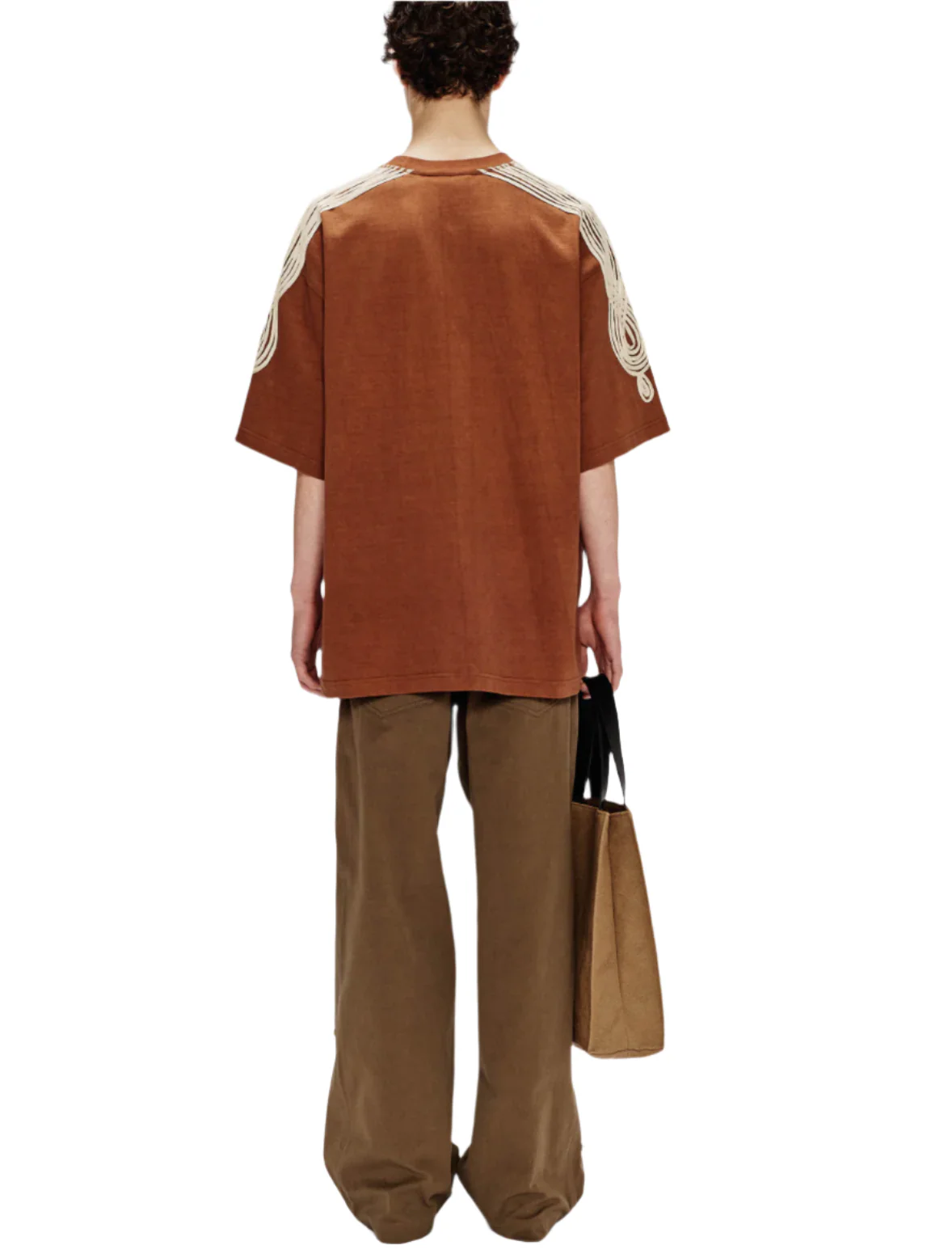 Song for the Mute Applique Gym Tee Brown - Image 5