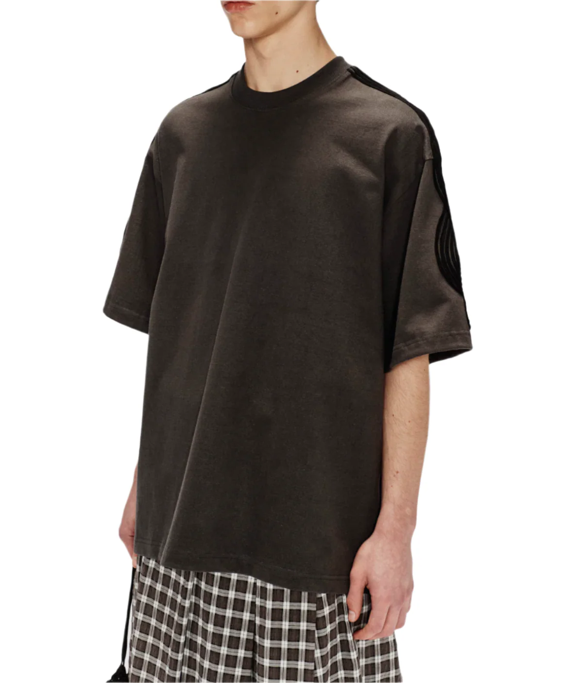Song for the Mute Applique Gym Tee Washed Black - Image 2