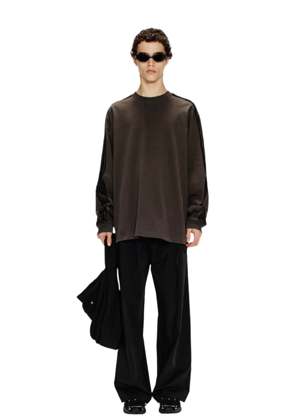 Song for the Mute Applique Oversized Crewneck Pullover Washed Black - Image 3