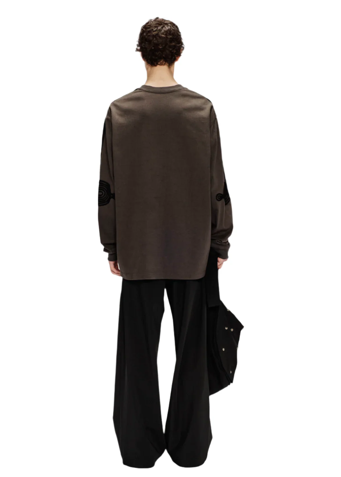 Song for the Mute Applique Oversized Crewneck Pullover Washed Black - Image 4