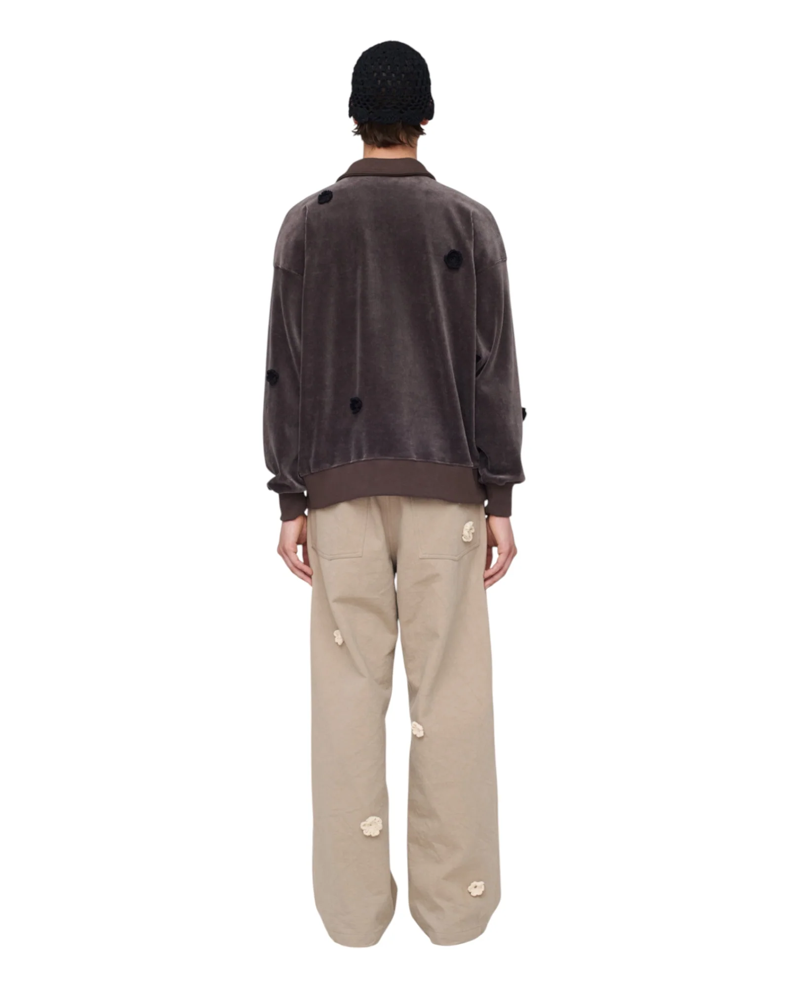 Song for the mute Daisy Quarter Zip Jumper Charcoal - Image 3