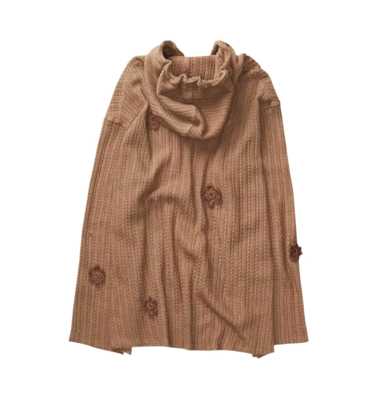 Song for the Mute Daisy Raw Patch Pocket Hoodie Sand - Image 3