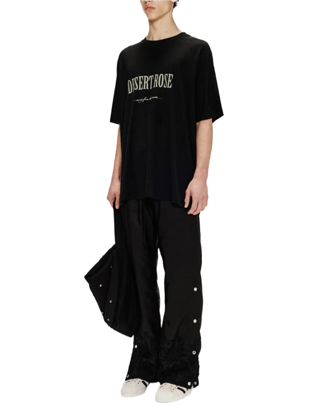 Song for the Mute Desert Rose Raglan Tee Black - Image 3
