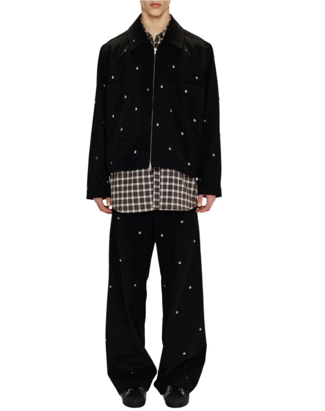 Song for the Mute Bead Cropped Patch Pocket Jacket Black - Image 3