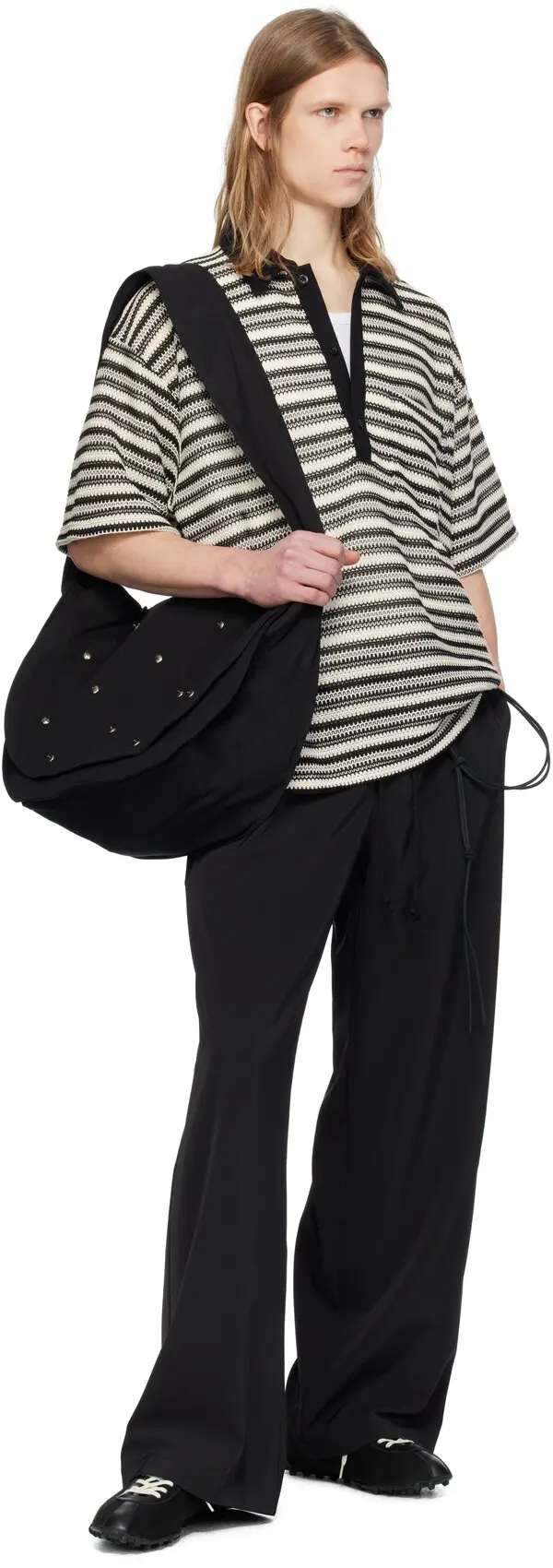 Song for the Mute Metal Bead Messenger Bag Black - Image 5