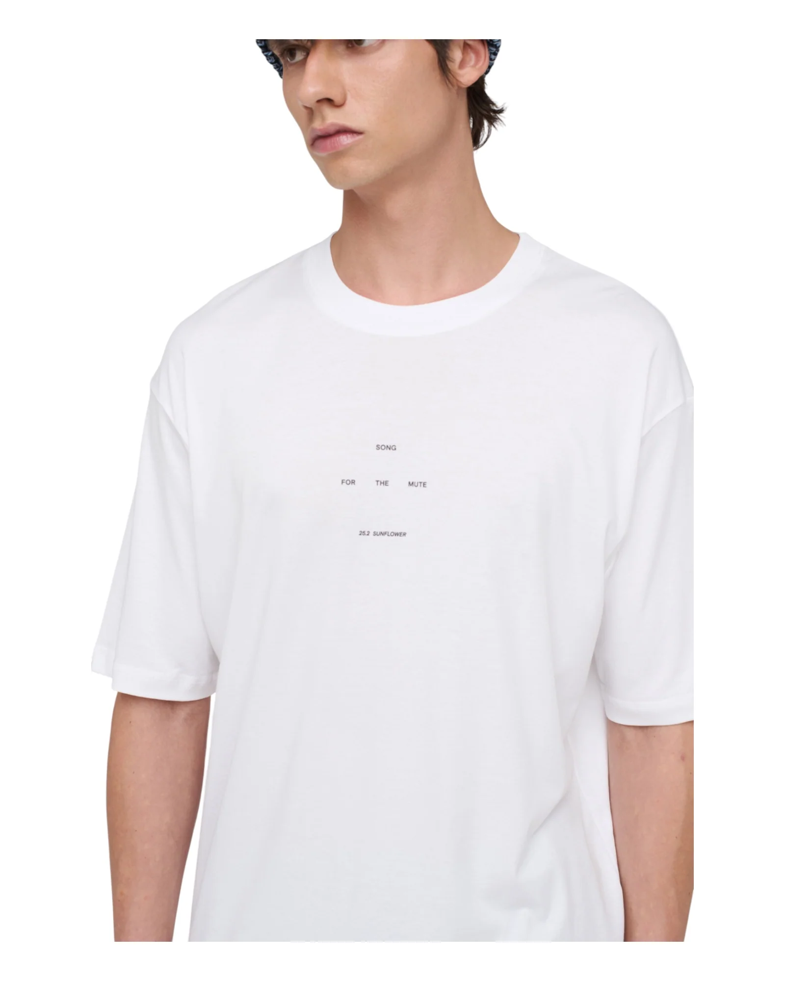 Song for the mute Newman Oversized Tee White - Image 5
