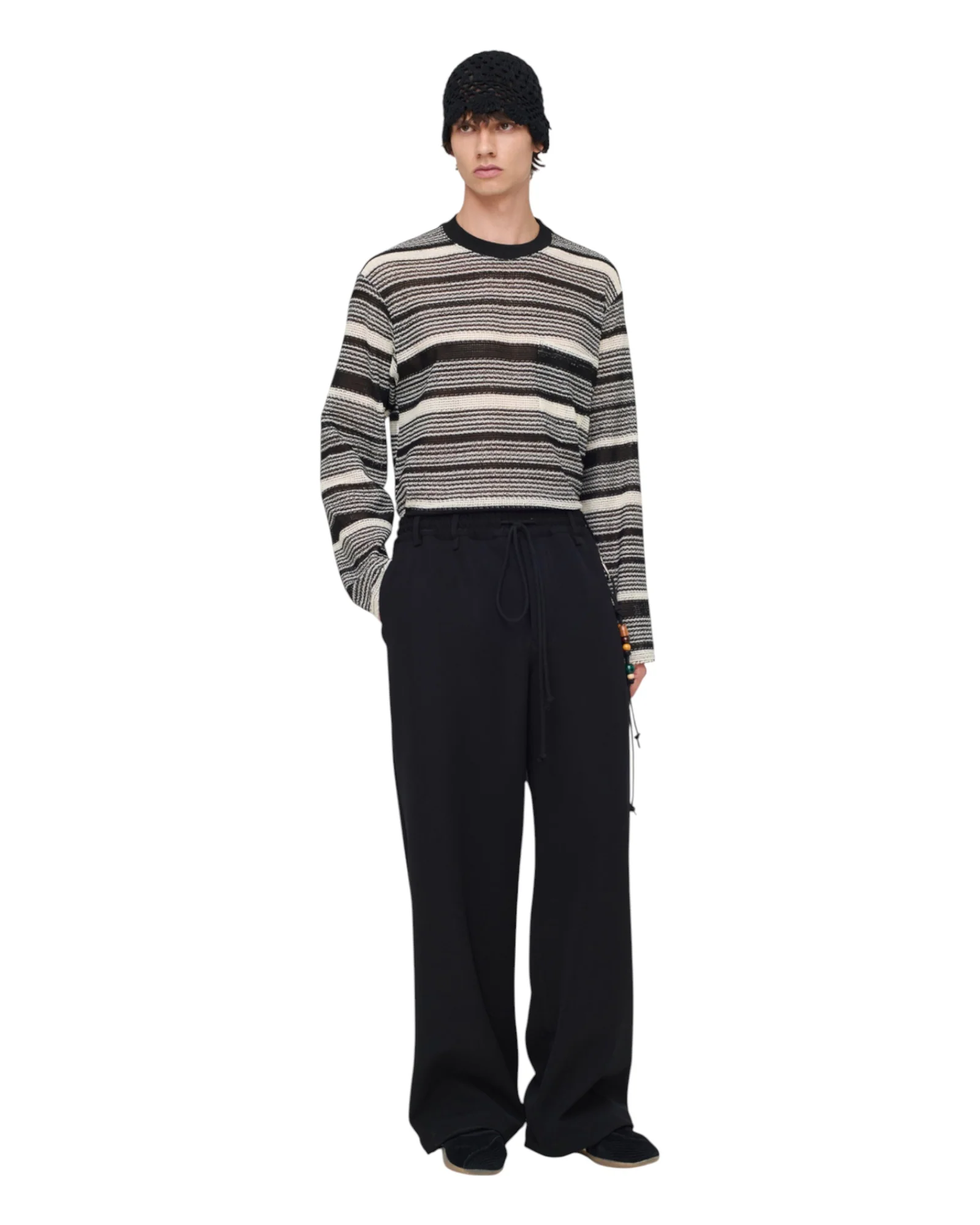 Song for the mute Relaxed Lounge Pant Black - Image 4