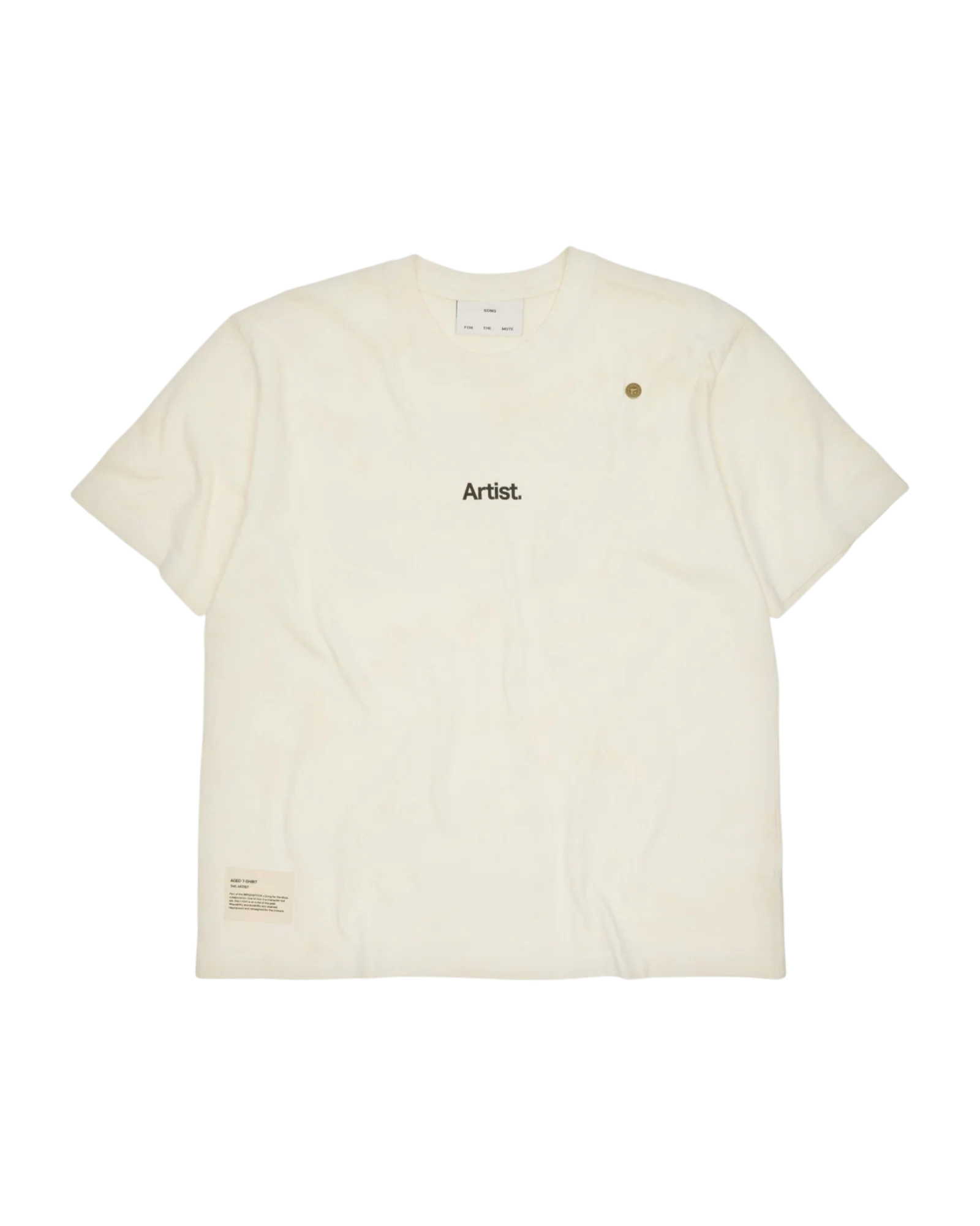Song For The Mute x Birkenstock 'The Artist' Aged T-Shirt White Dirty Wash