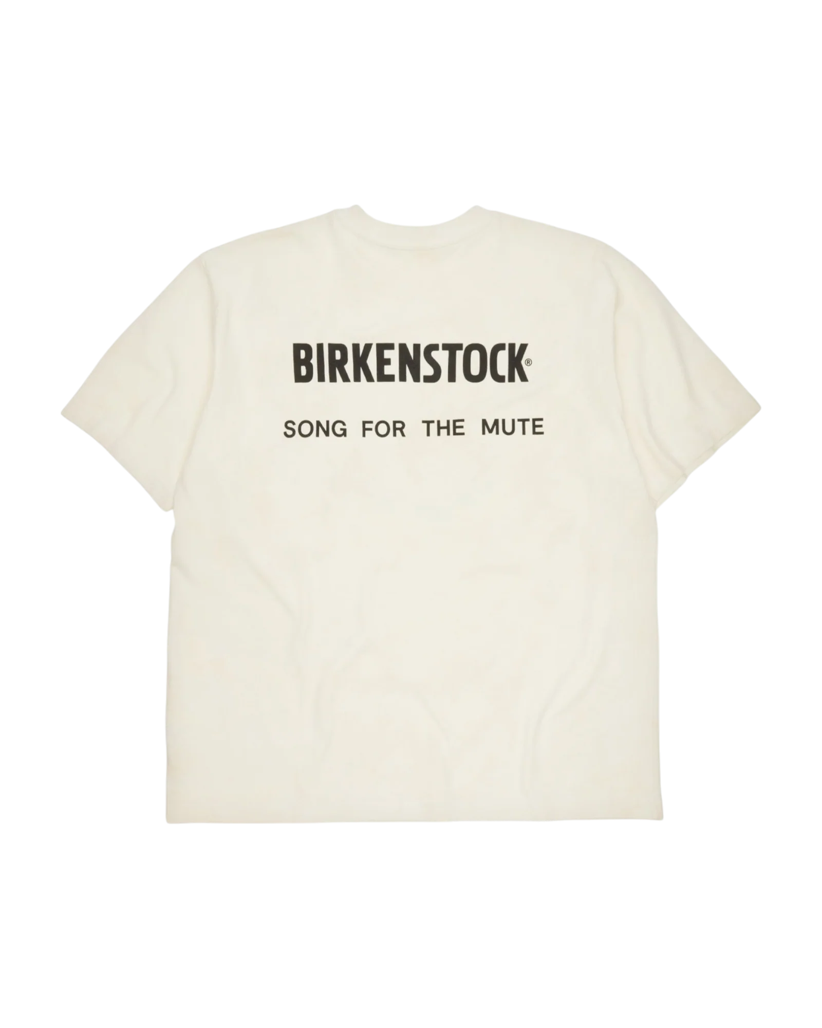 Song For The Mute x Birkenstock 'The Artist' Aged T-Shirt White Dirty Wash - Image 2